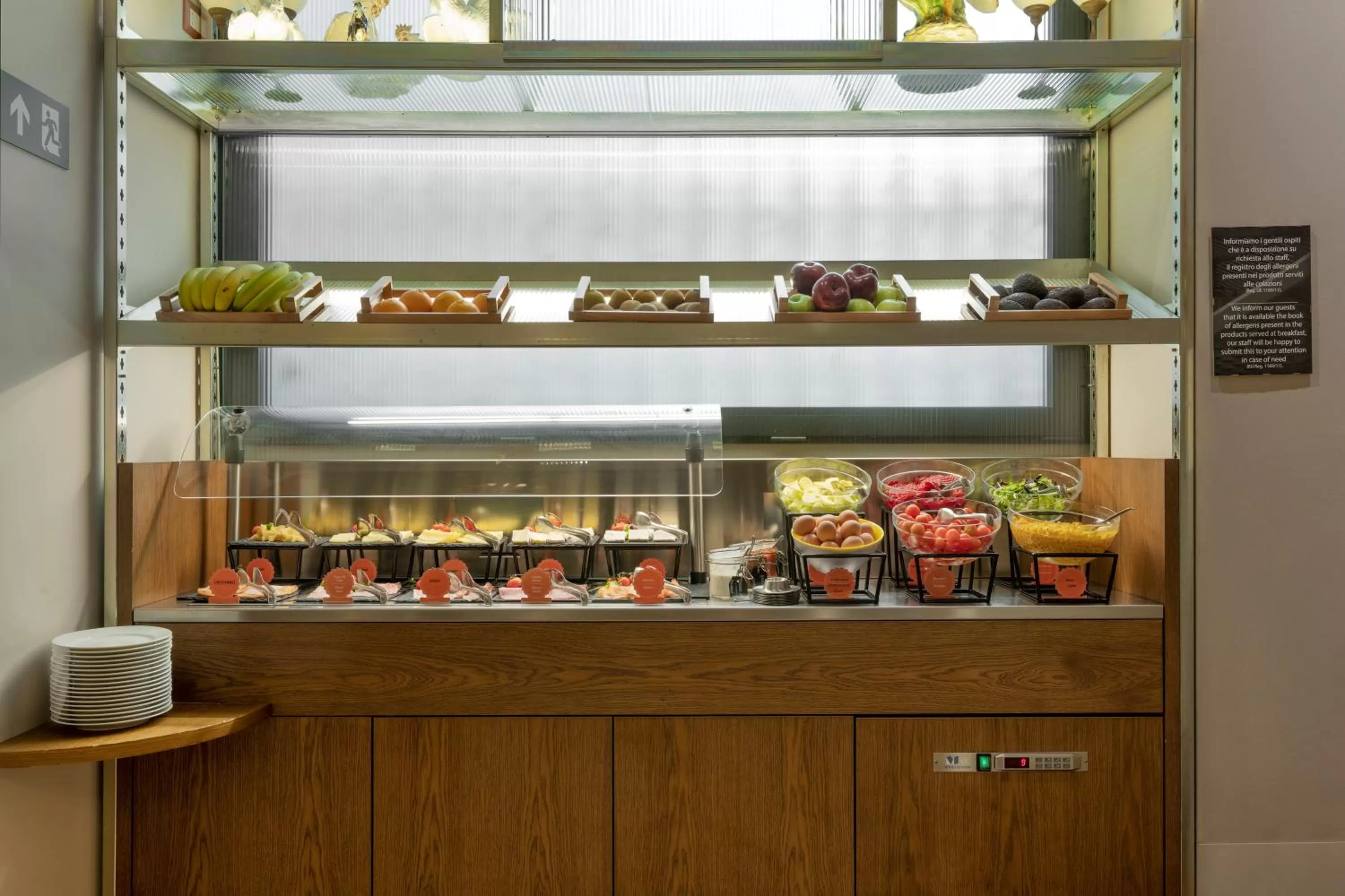 Buffet breakfast in Room Mate Collection Giulia, Milan