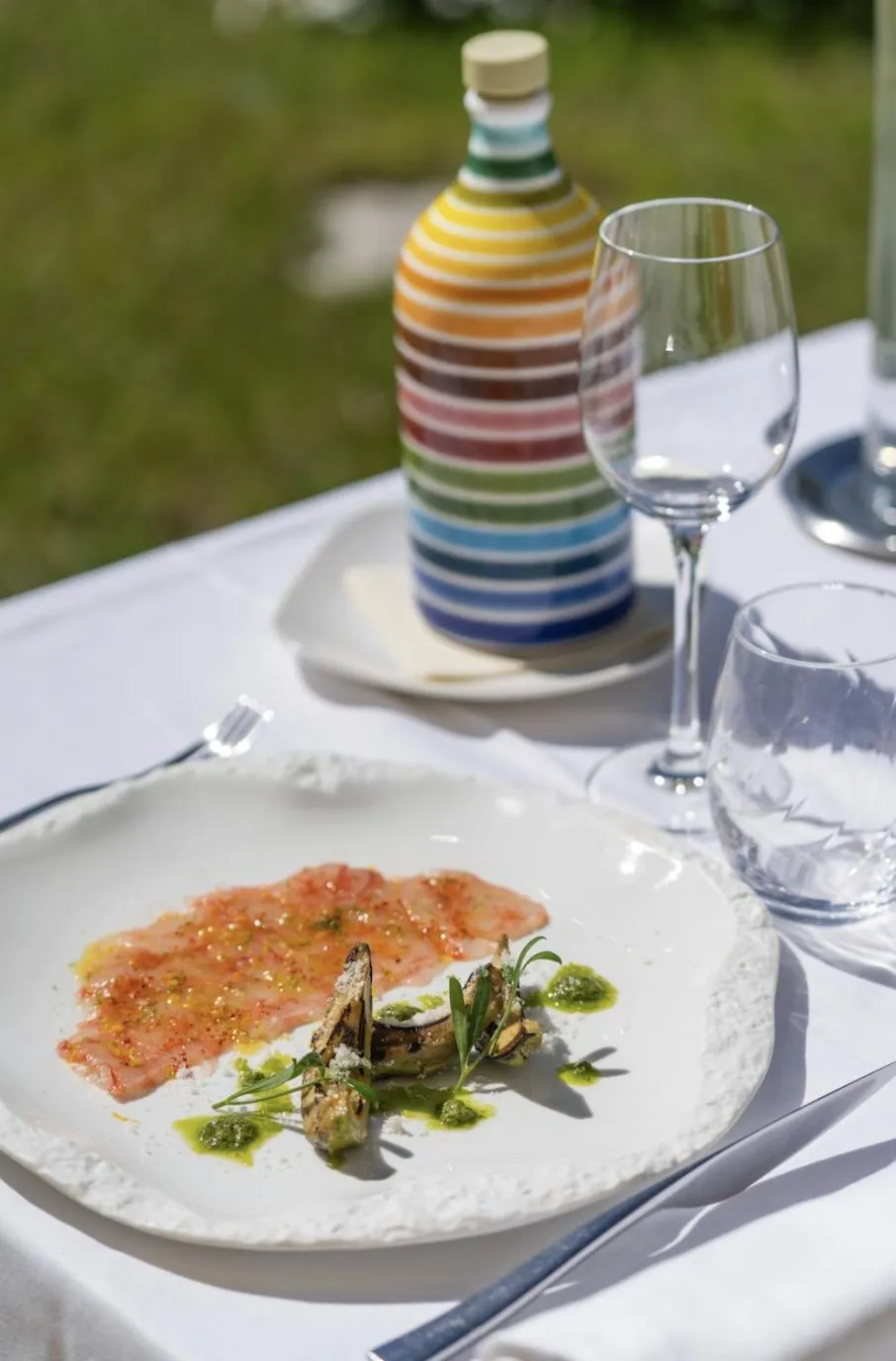 Food and drinks in Hotel Restaurant La Vague de Saint Paul