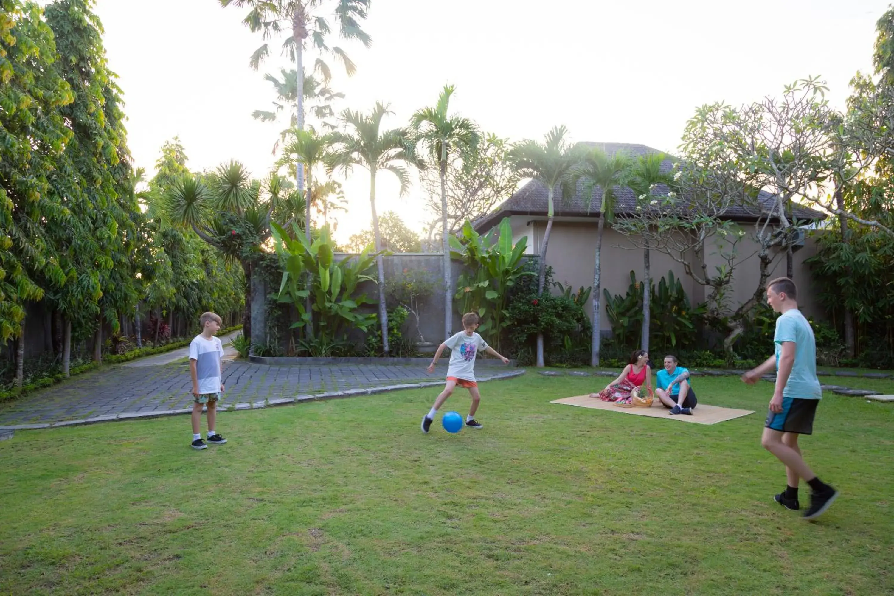 People, Children in The Bidadari Villas and Spa