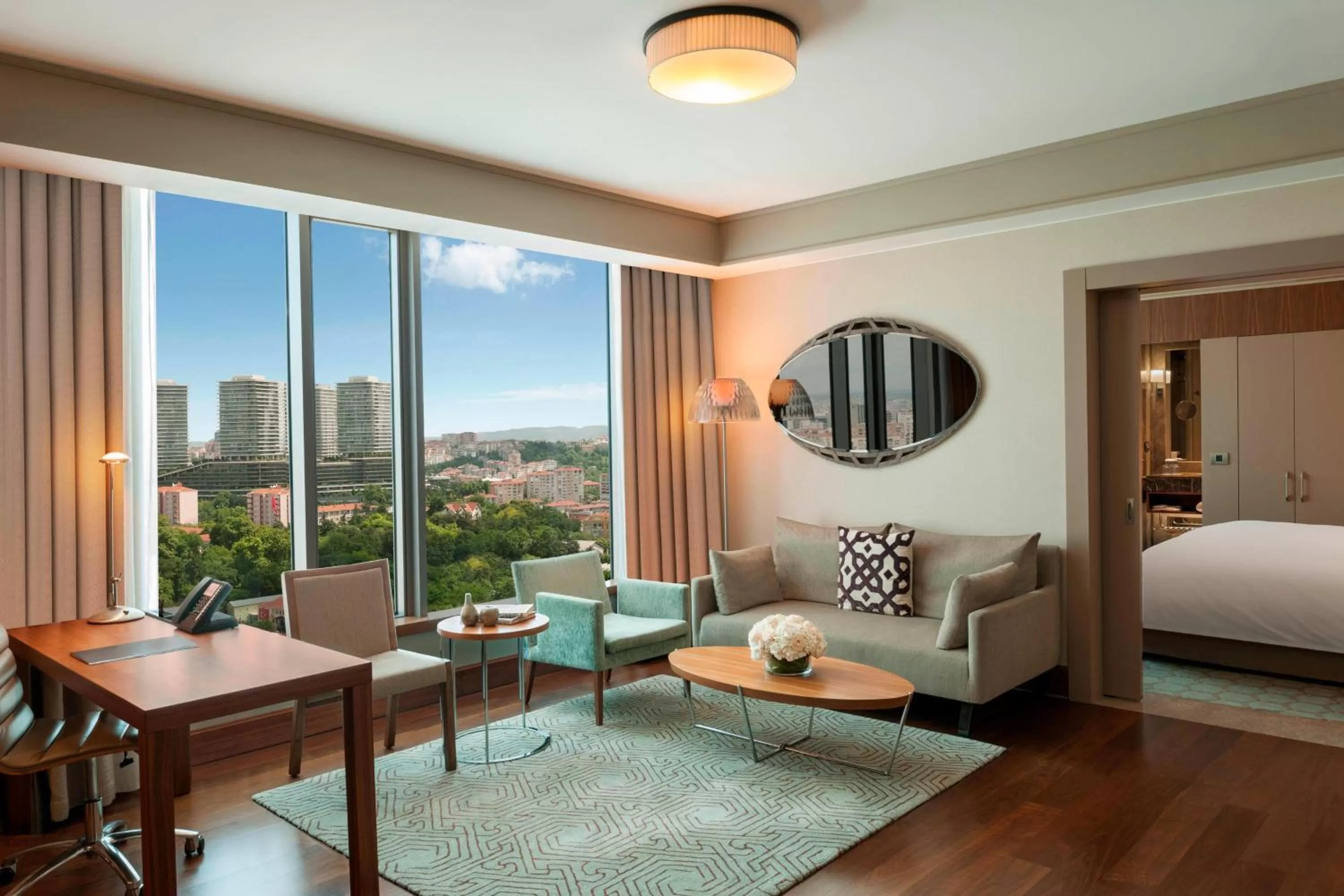 Living room, Bed in Renaissance Istanbul Polat Bosphorus Hotel