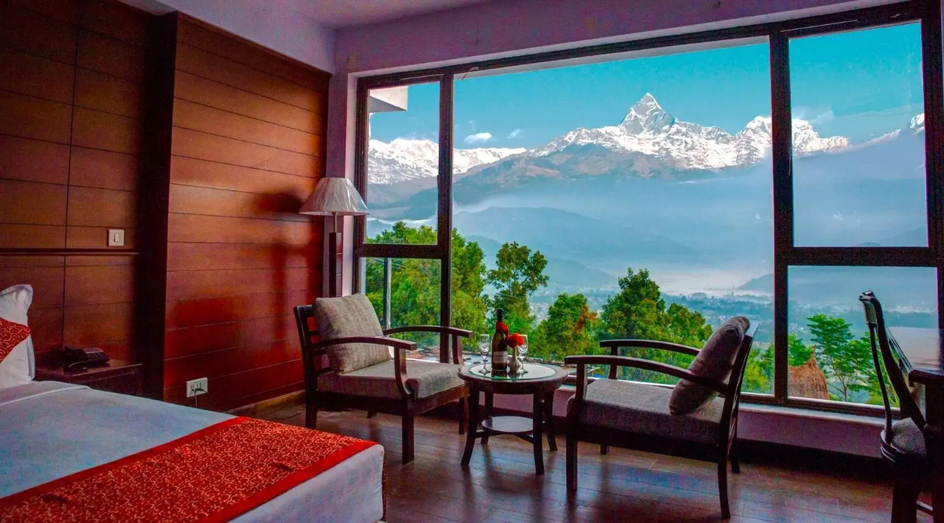 Bedroom, Mountain View in Himalayan Front Hotel by KGH Group