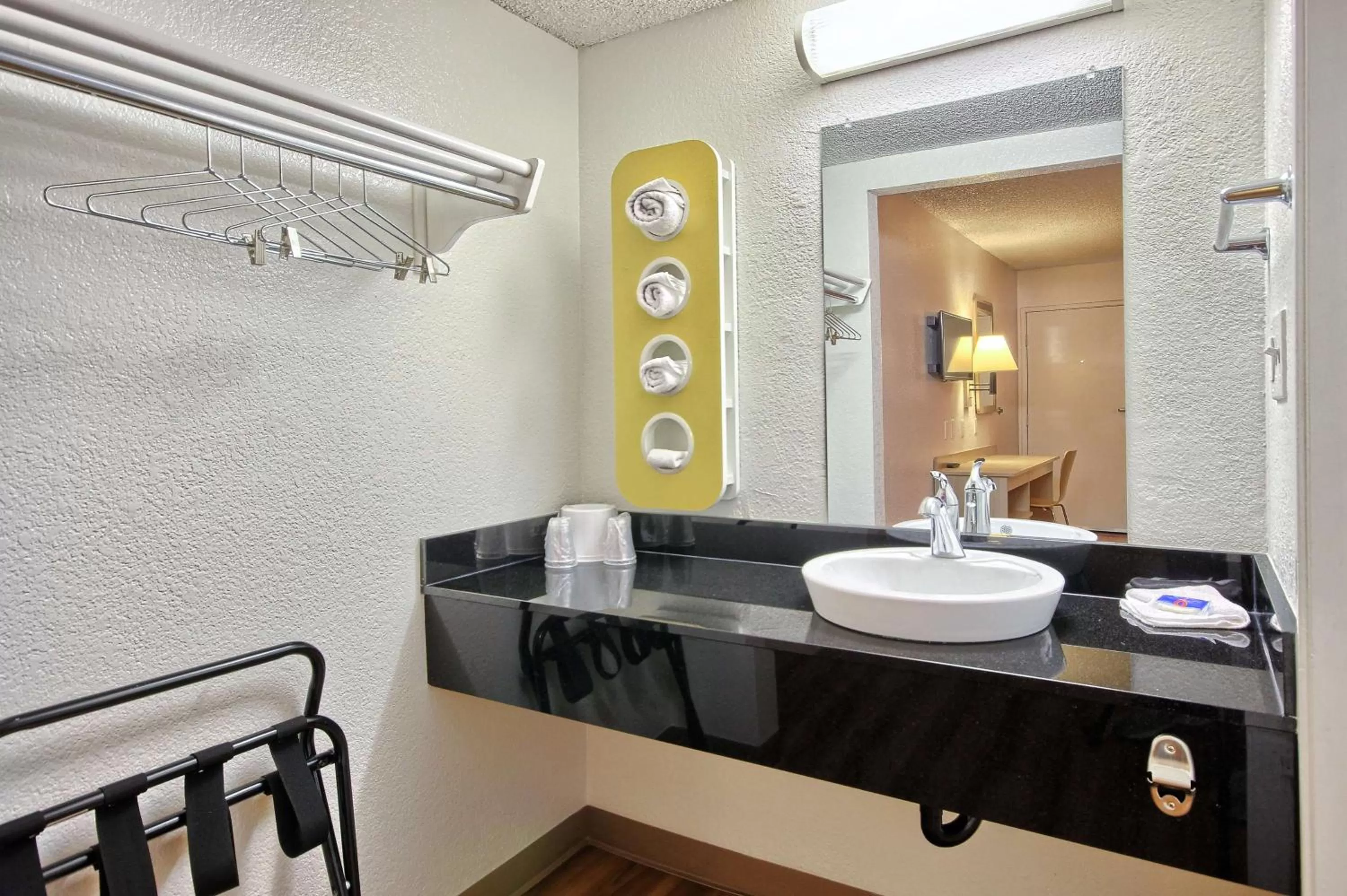 Bathroom in Motel 6-Fresno, CA - Blackstone South