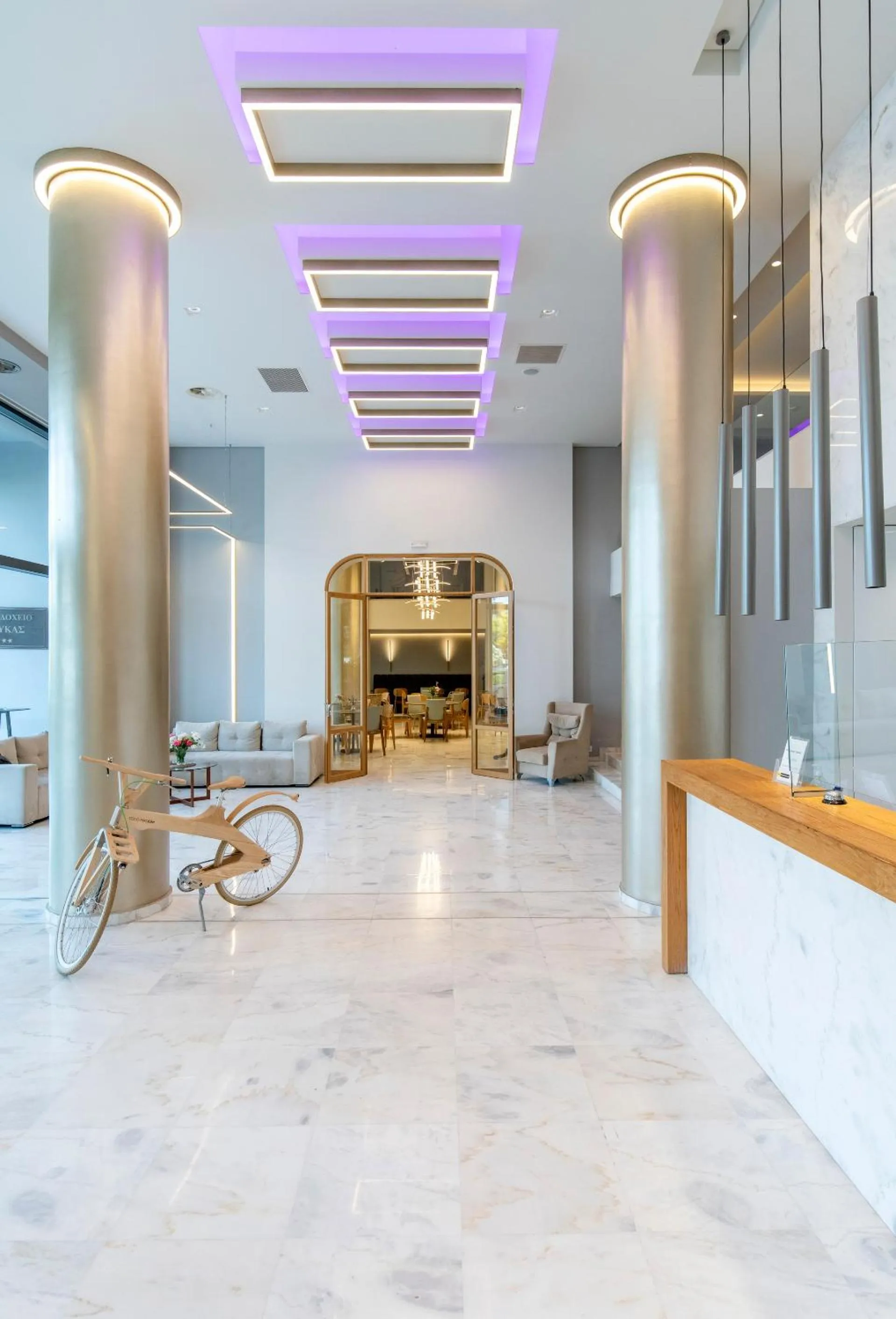 Seating area in Hotel Lefkas