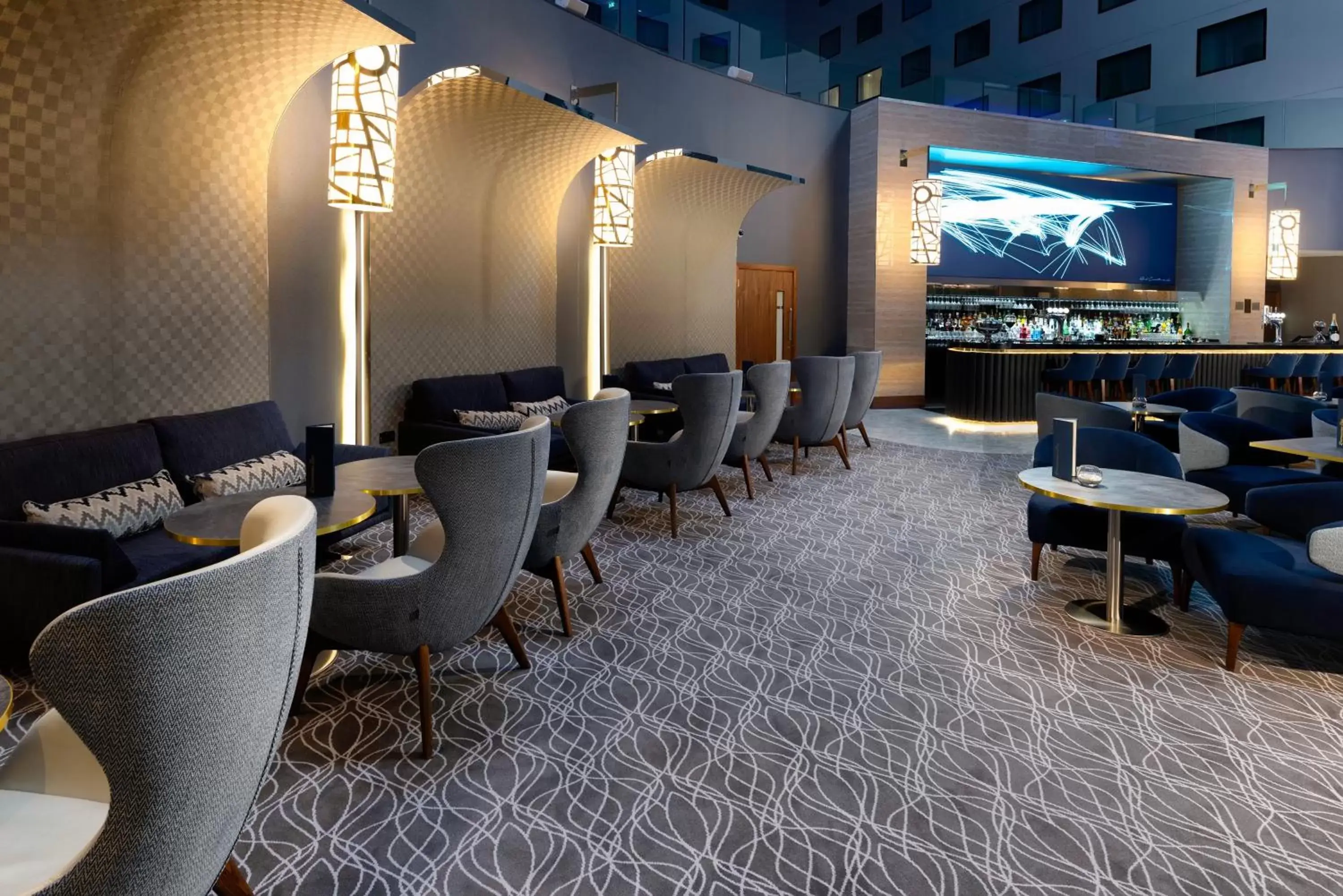 Lounge or bar in Crowne Plaza London Heathrow T4 by IHG Lounge or bar in Crowne Plaza London Heathrow T4 by IHG