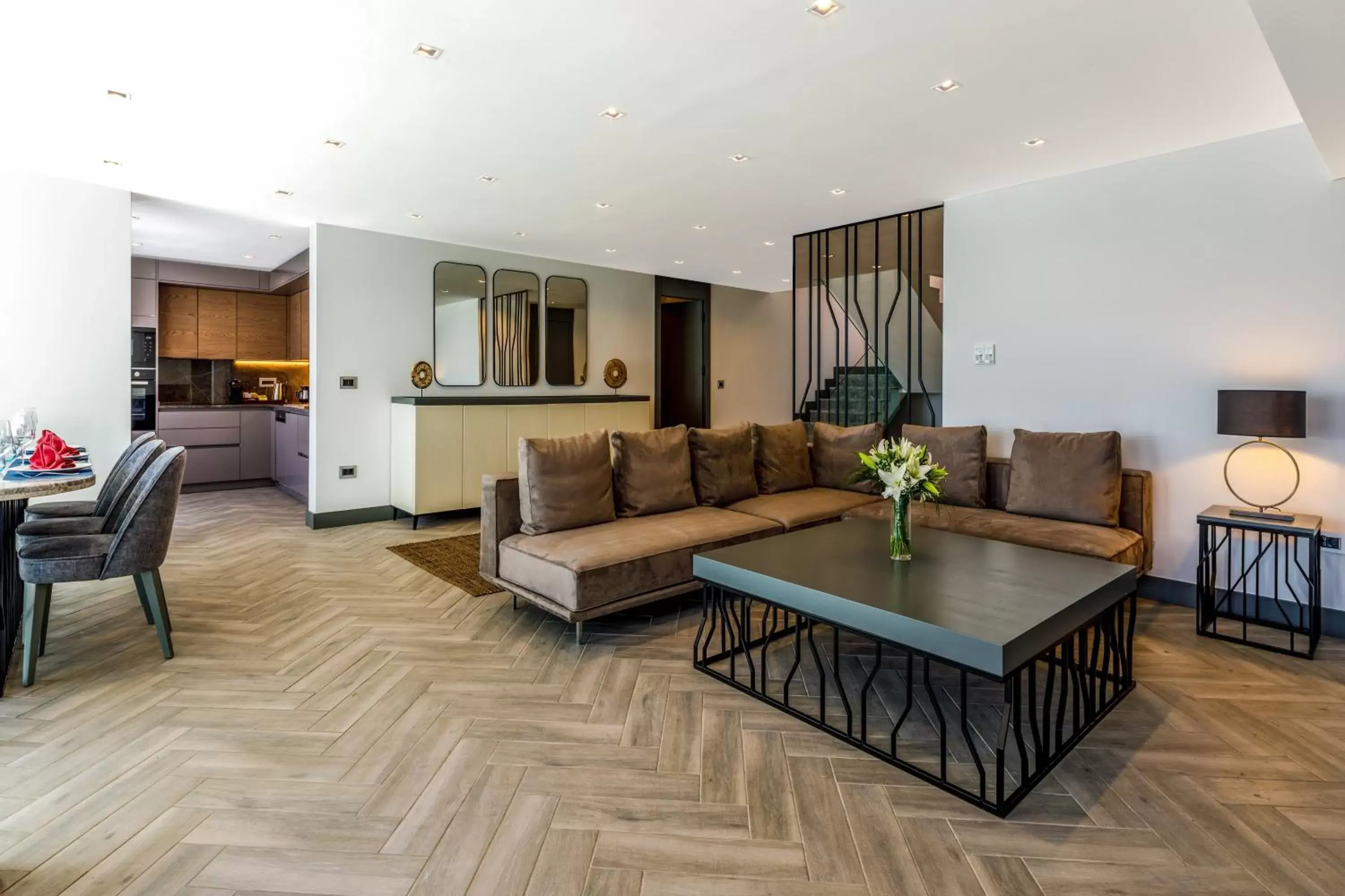 Kitchen or kitchenette, Seating Area in Sirene Luxury Hotel Bodrum