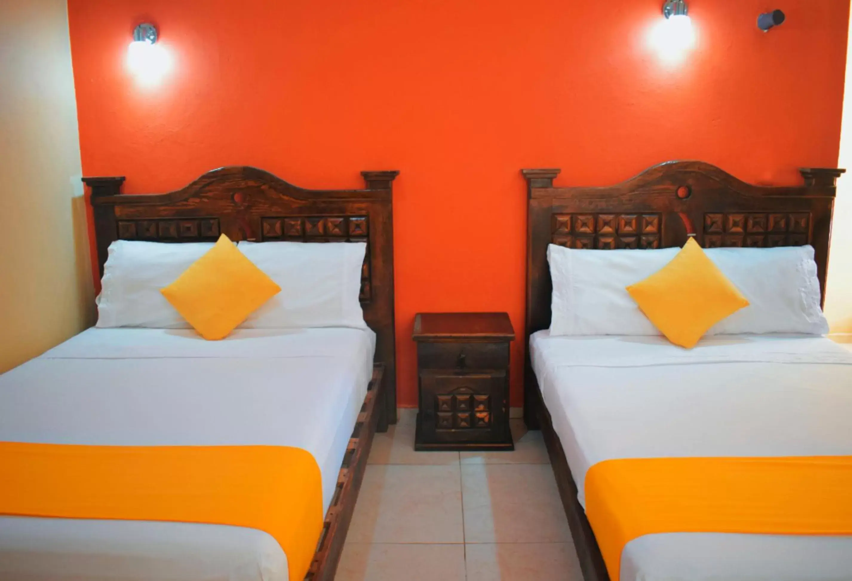 Bed in Hotel Casa Rico