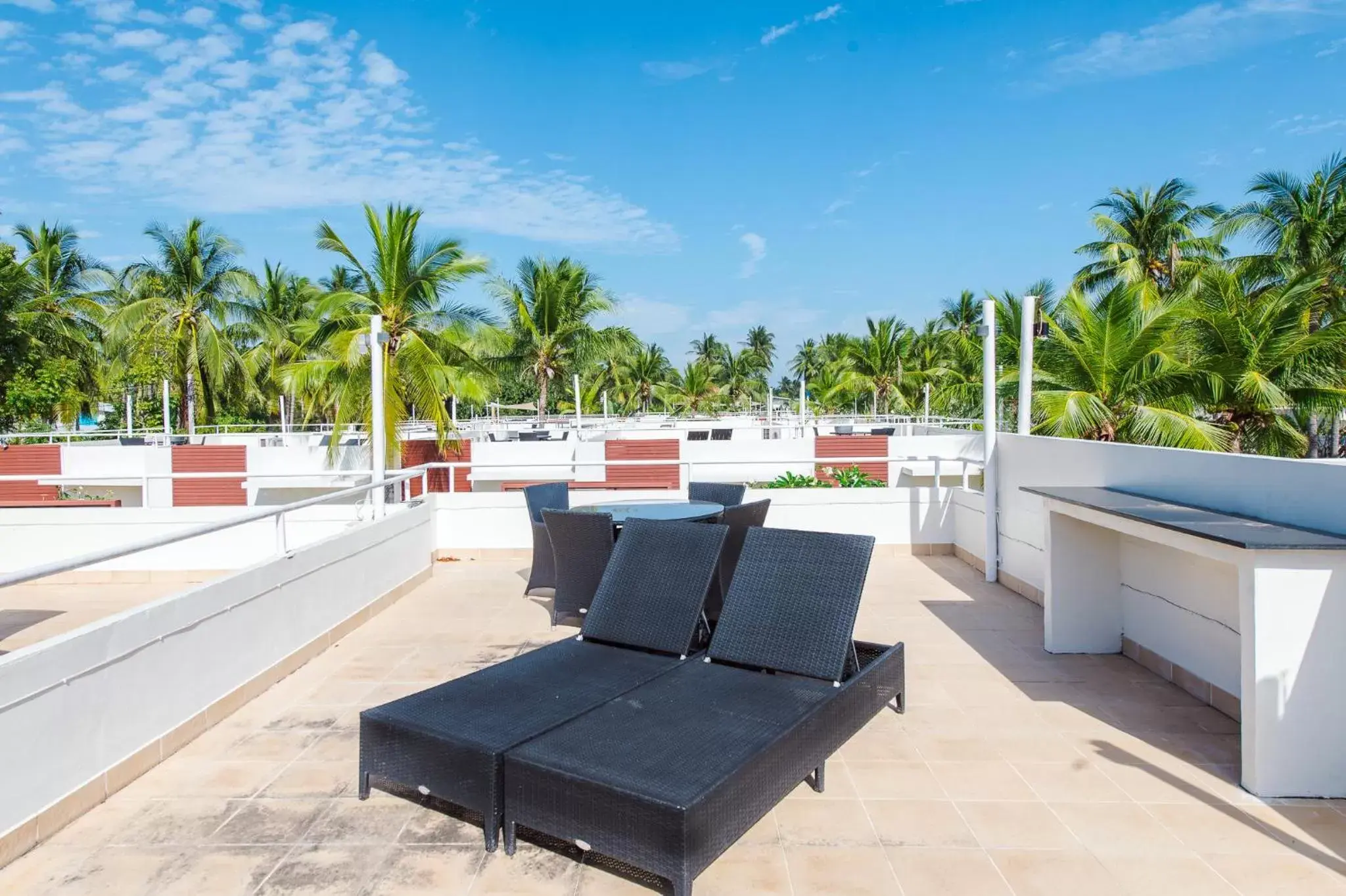 Balcony/Terrace, Swimming Pool in The Beach Village Resort