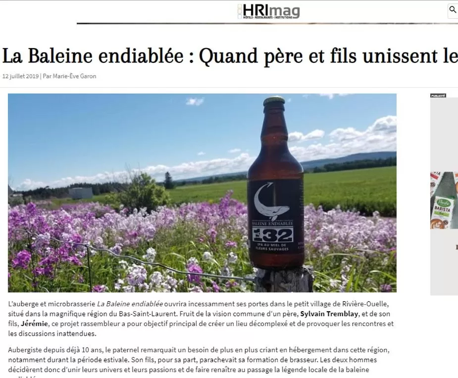 La Baleine Endiablée Microbrasserie