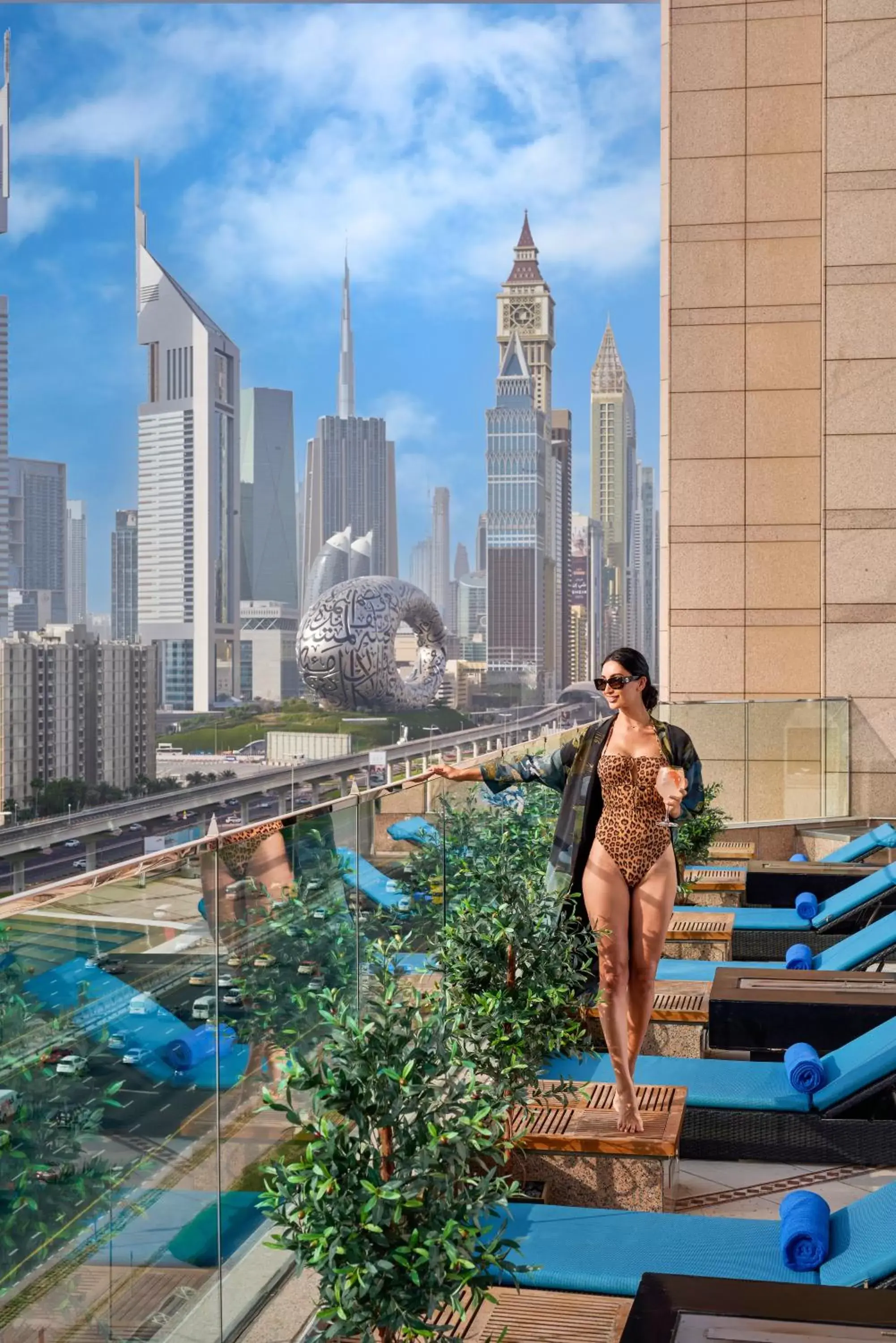Pool view in Fairmont Dubai