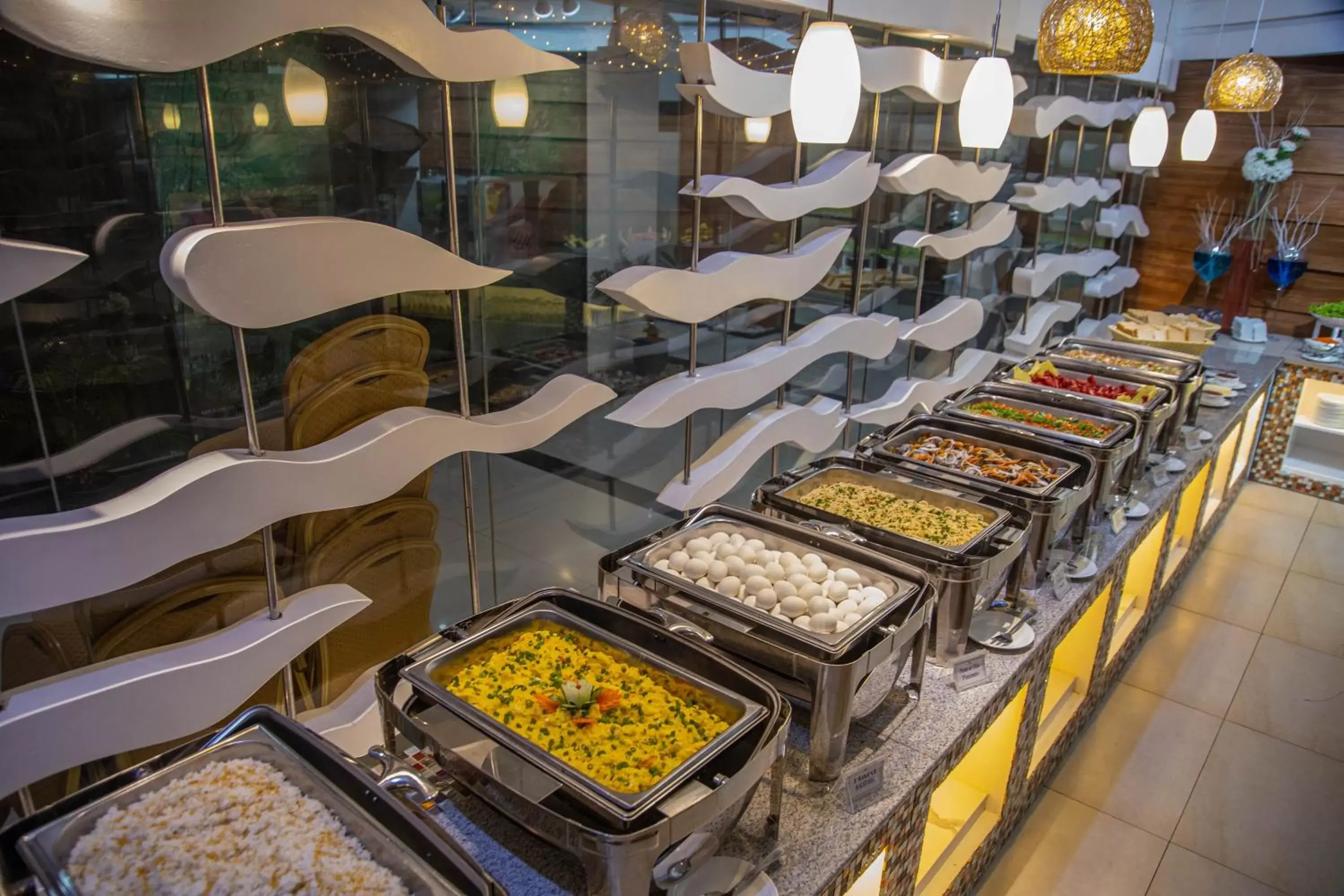 Buffet breakfast in Hotel Essencia Buffet breakfast in Hotel Essencia