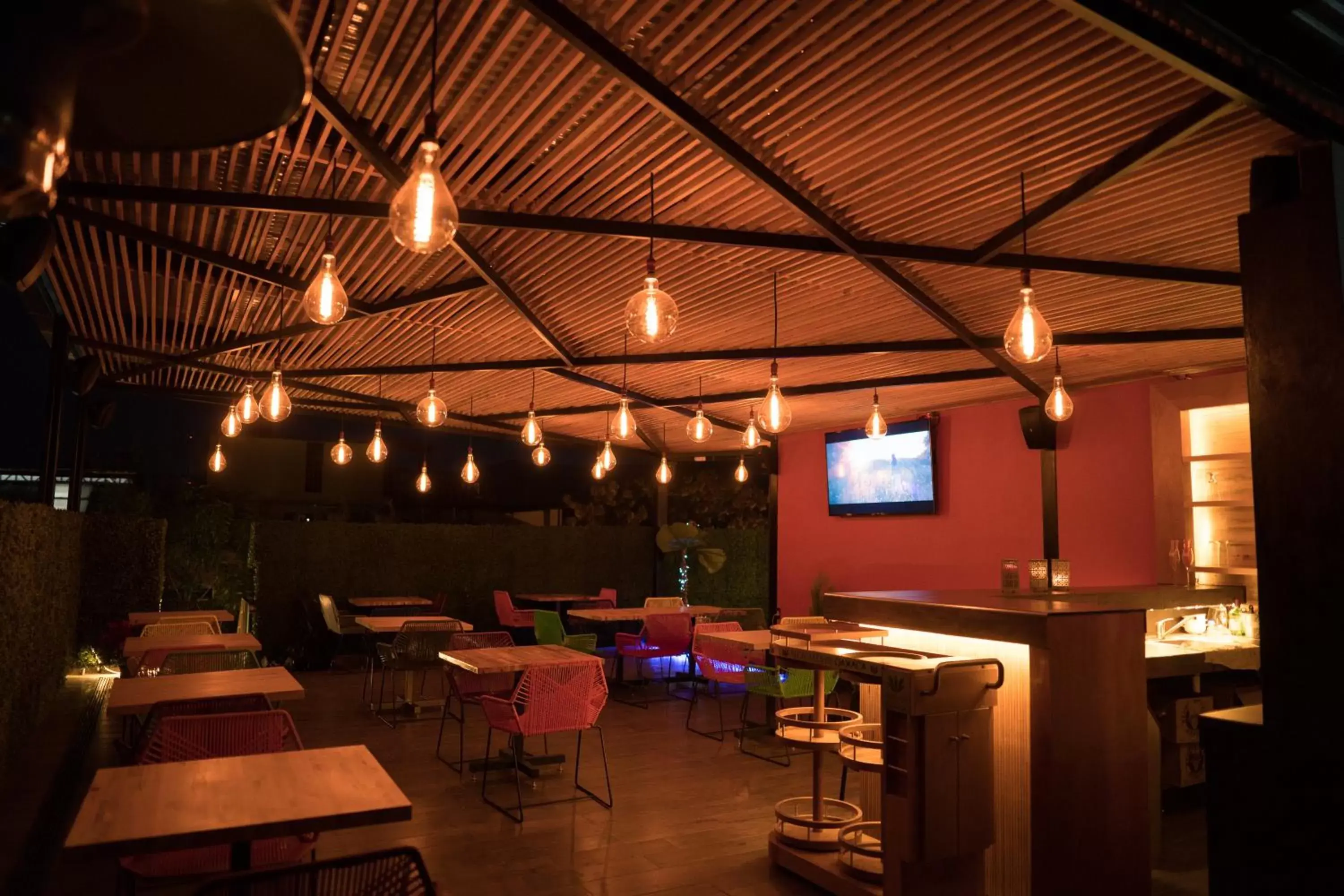 Lounge or bar, Restaurant/Places to Eat in Hotel Casa Divina Oaxaca