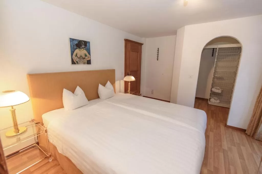 Bed in Hotel Steinbock