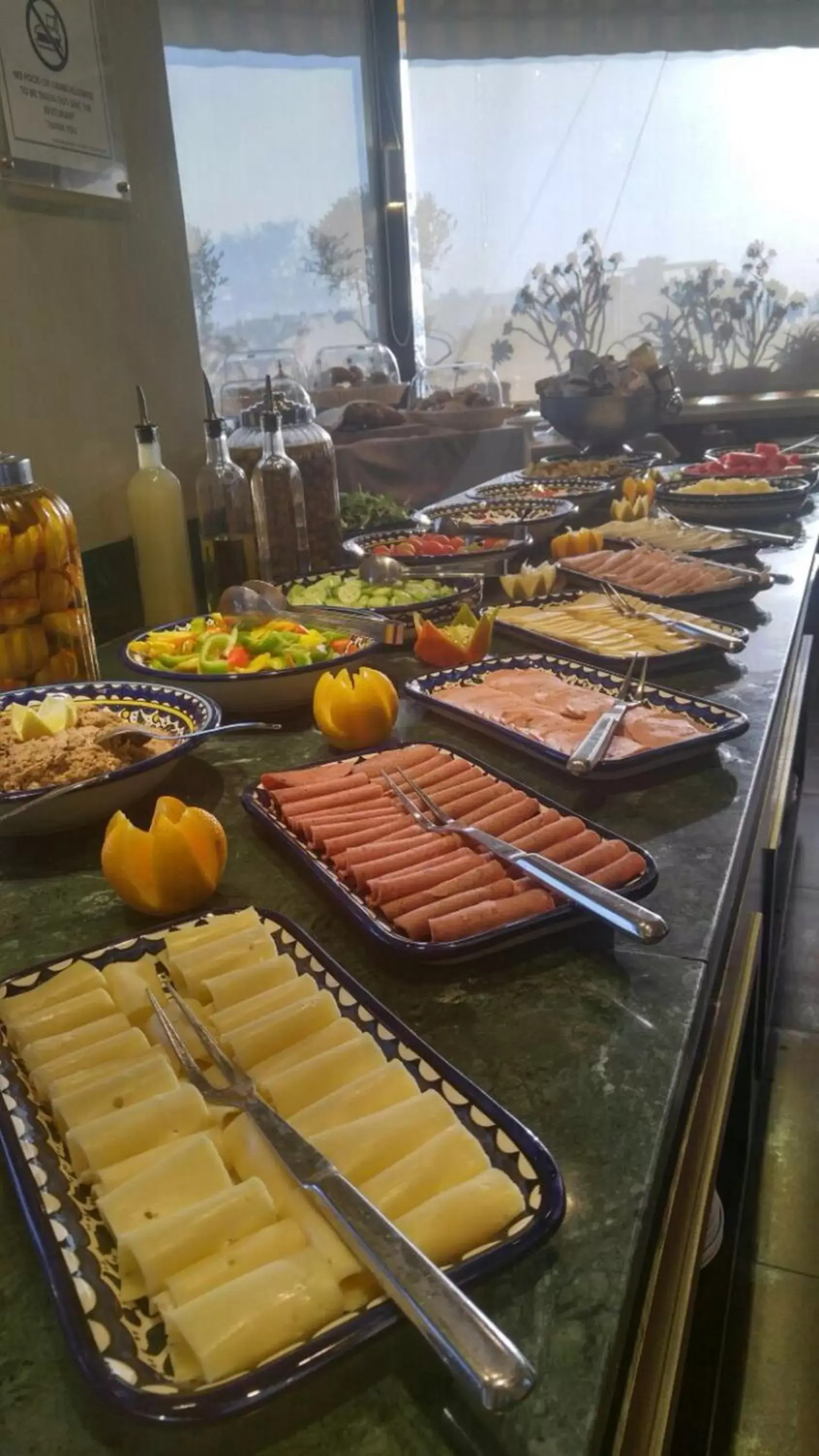 Buffet breakfast, View in National Hotel - Jerusalem