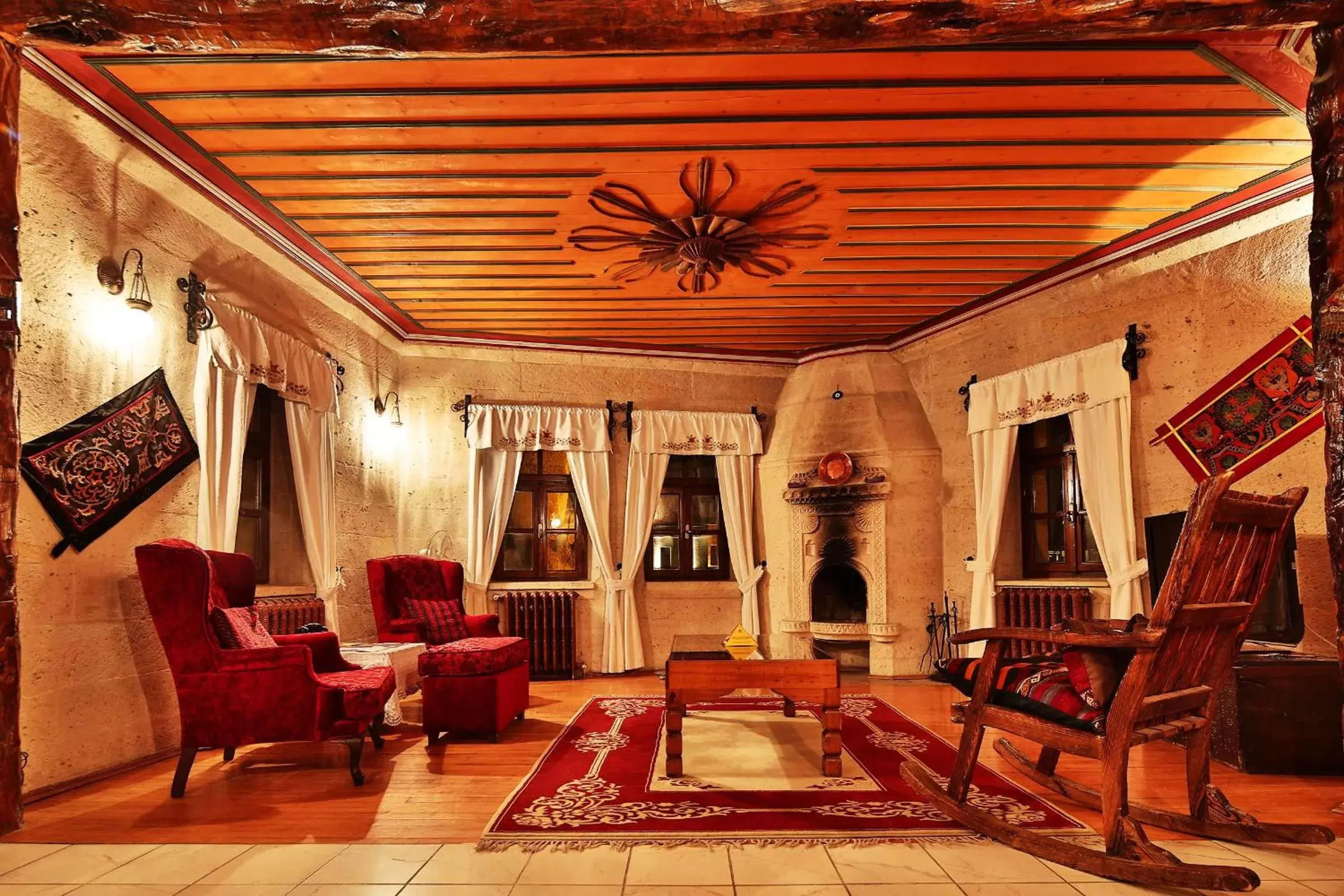 Living room, Seating Area in Cappadocia Cave Suites