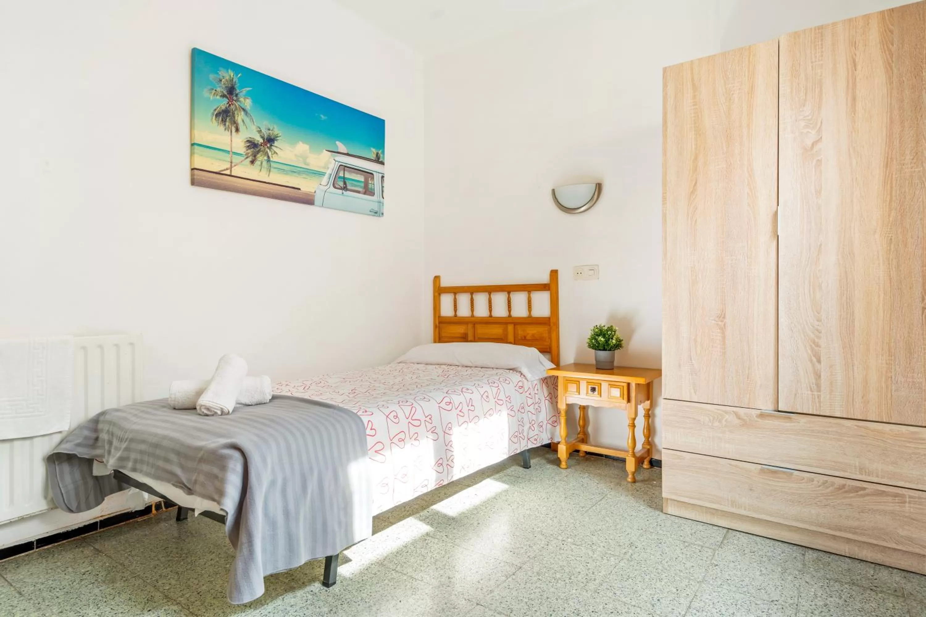 Bed in Hostal La Marina