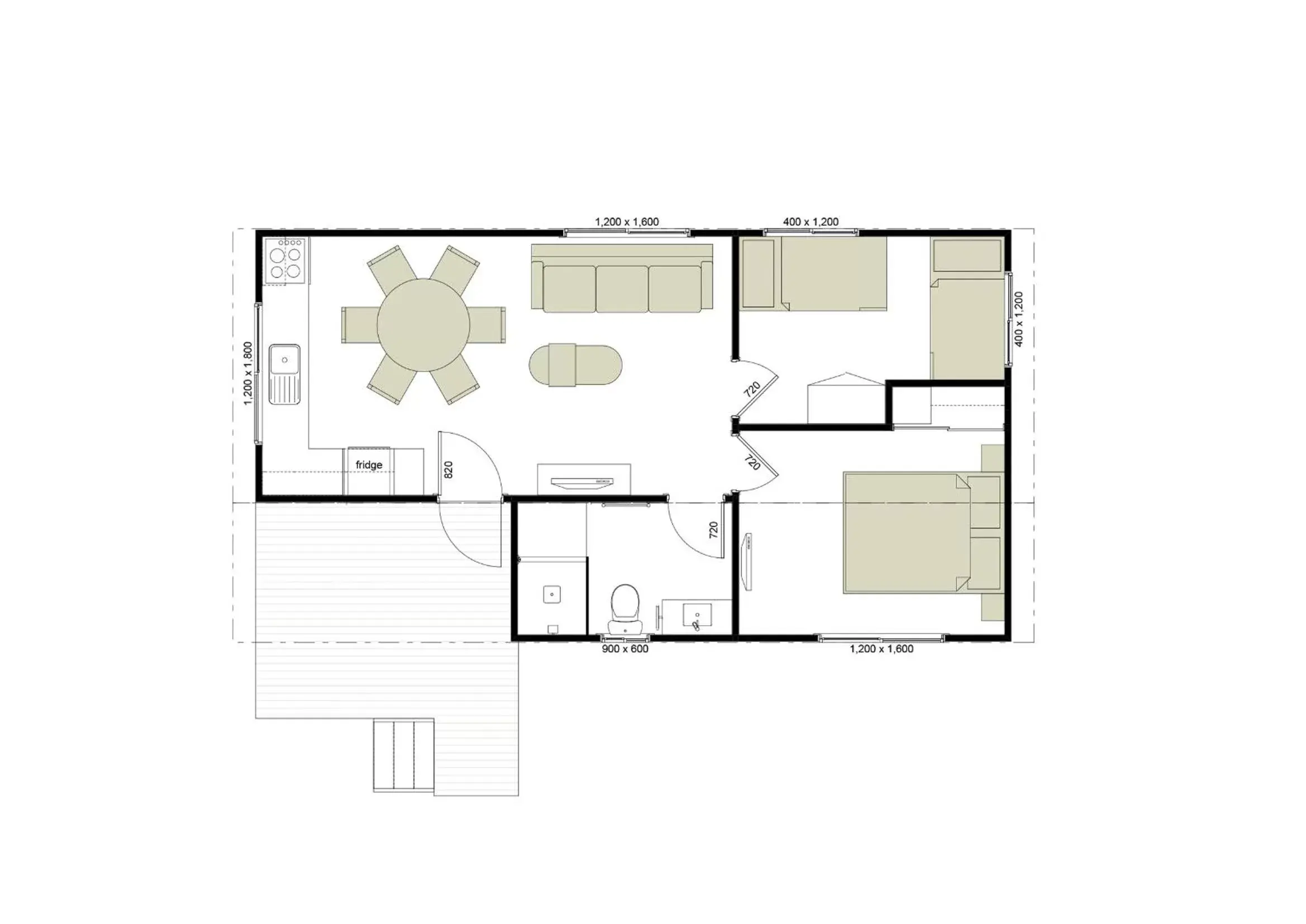 Floor Plan in Alivio Tourist Park Canberra