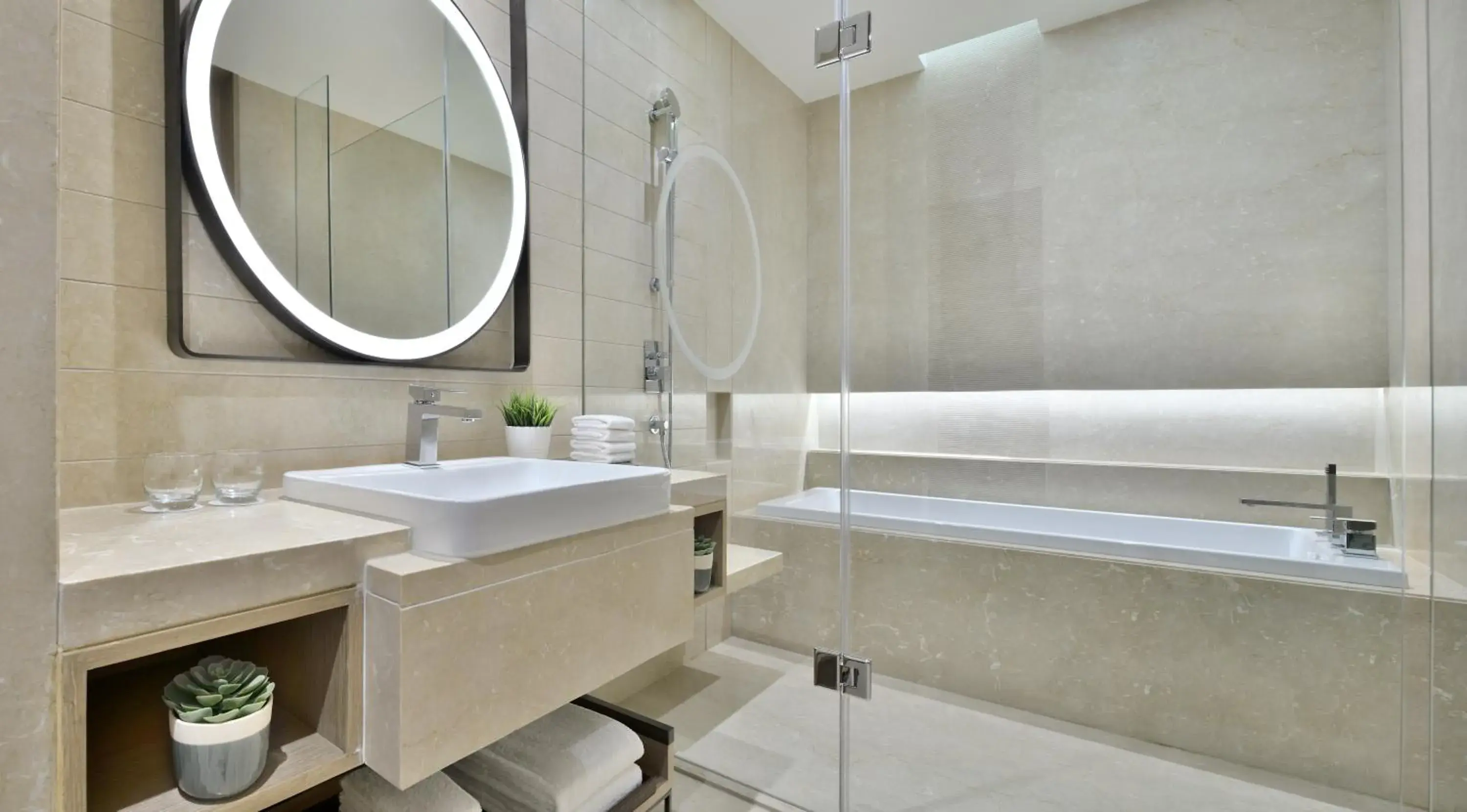 Bathroom in Marriott Executive Apartments Navi Mumbai