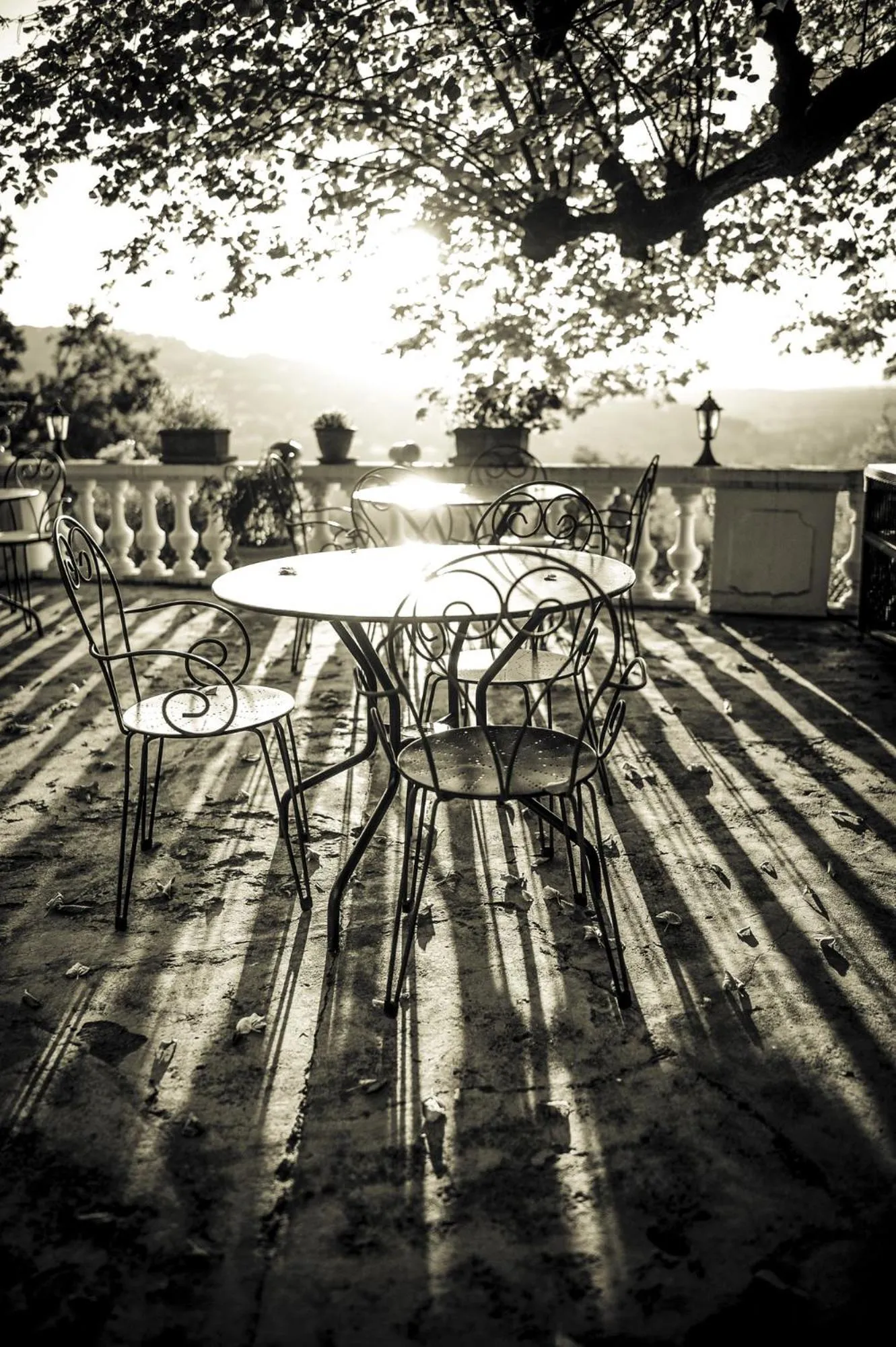 Balcony/Terrace in Logis Hôtel La Bellaudière