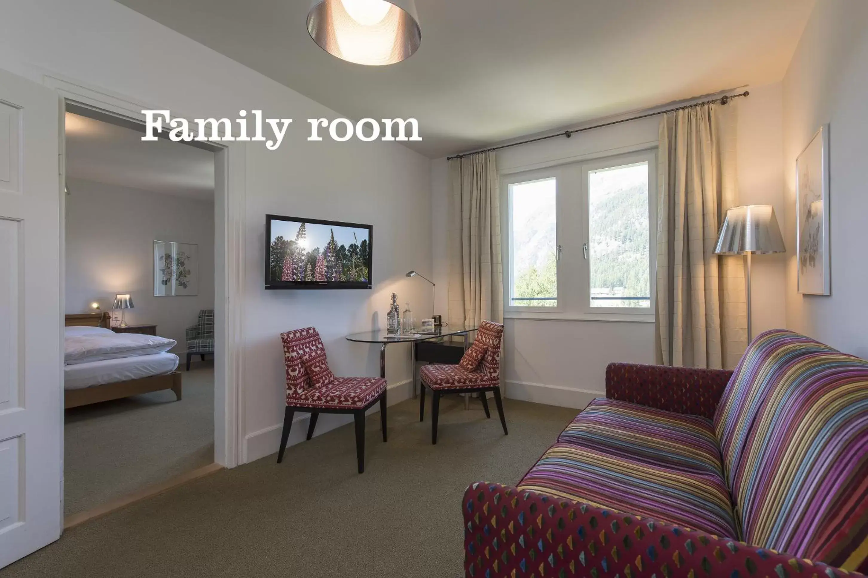 Family Room with South View in Hotel Saratz Pontresina