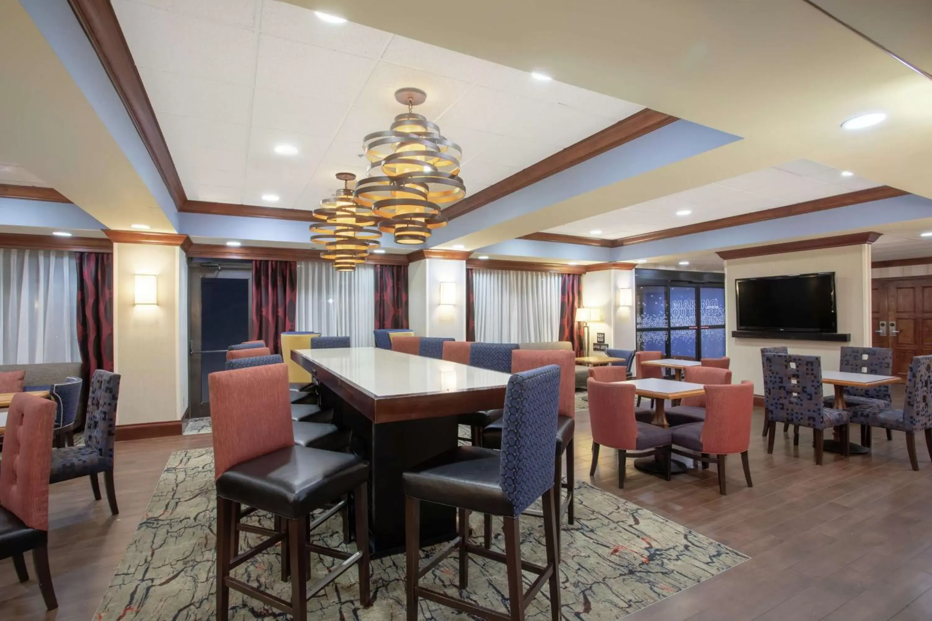 Lobby or reception, Restaurant/Places to Eat in Hampton Inn Boston / Marlborough