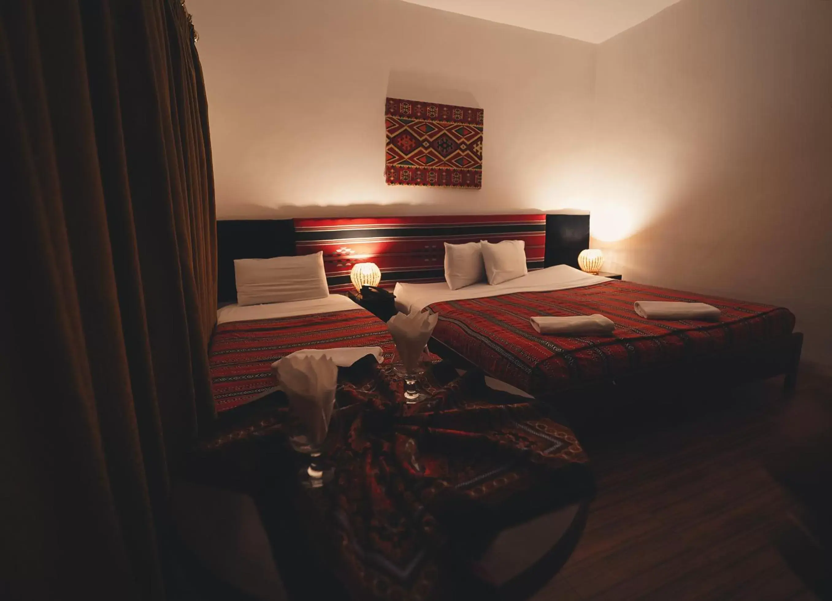 Bed in Amman Pasha Hotel