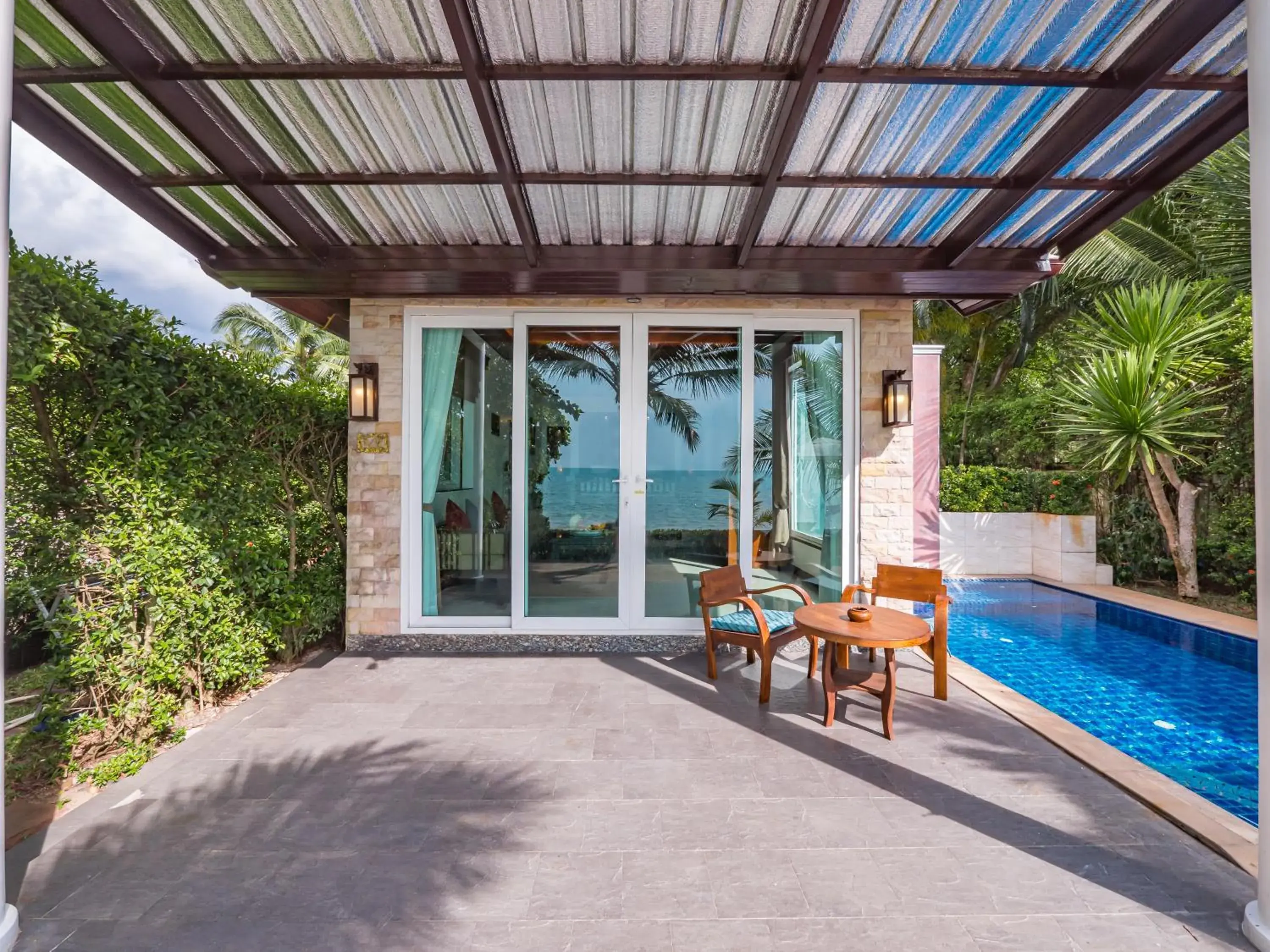 Patio, Swimming Pool in Sea Valley Resort