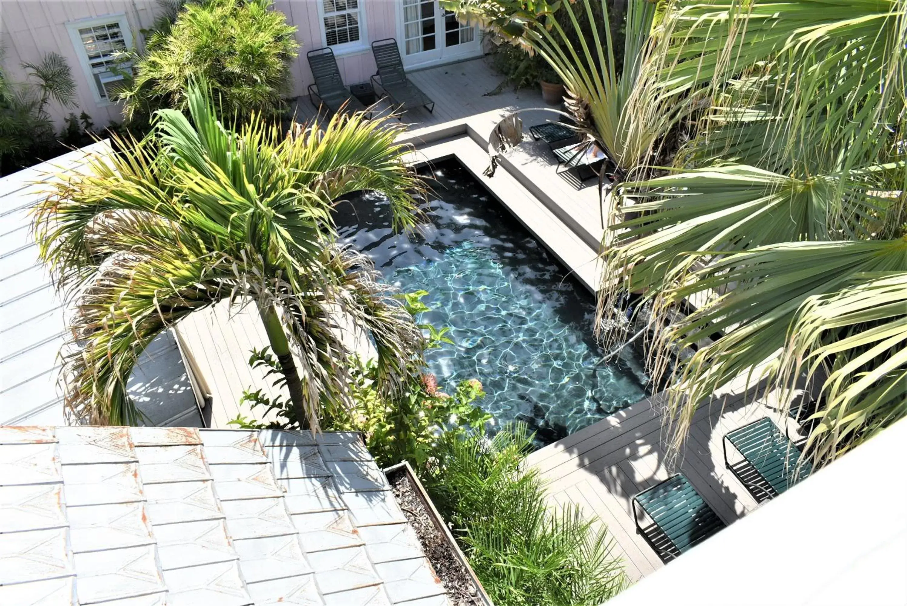 Balcony/Terrace, Pool View in Simonton Court Historic Inn & Cottages