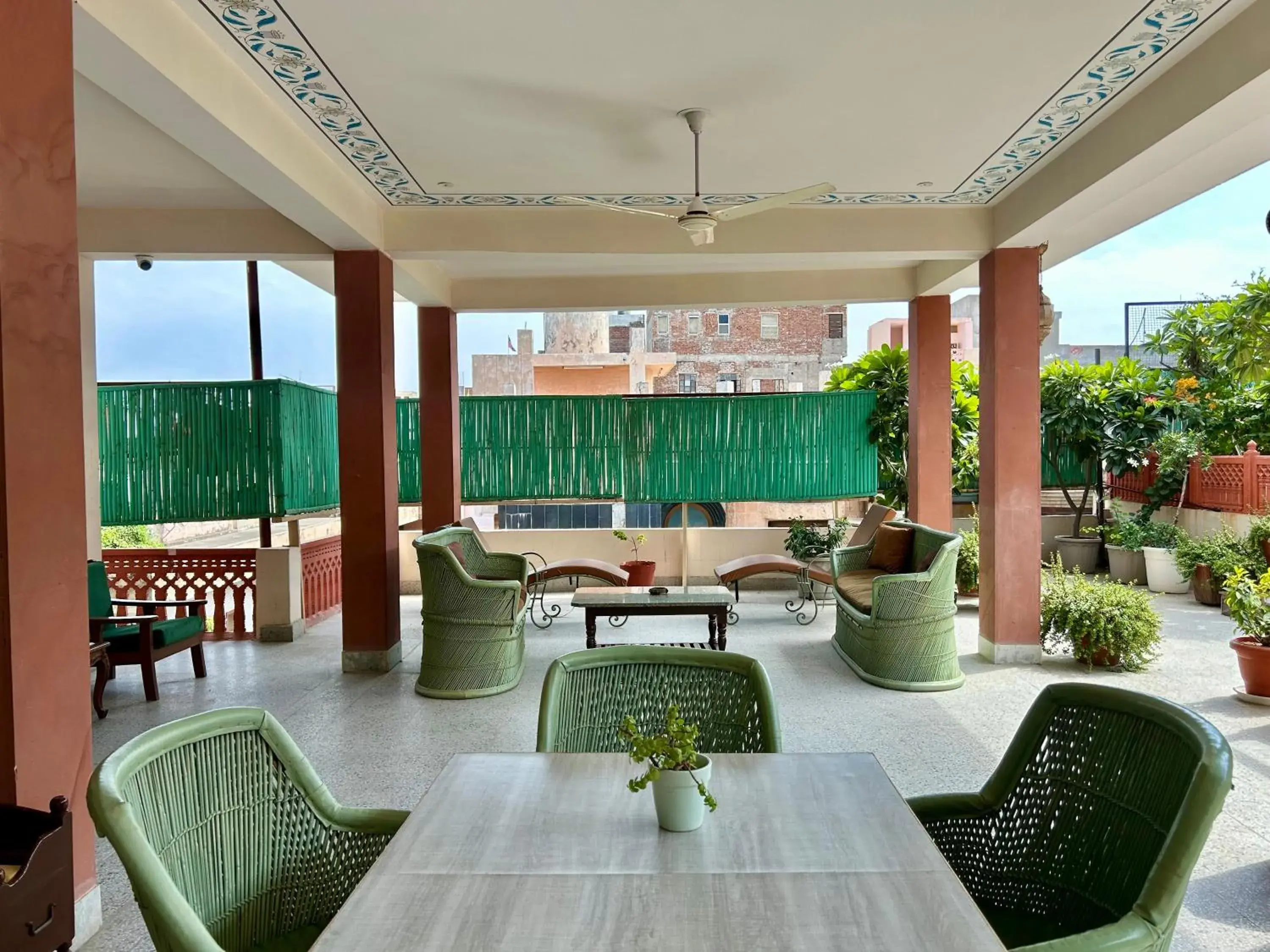 Inner courtyard view in Suryaa Villa Jaipur - A Boutique Heritage Haveli