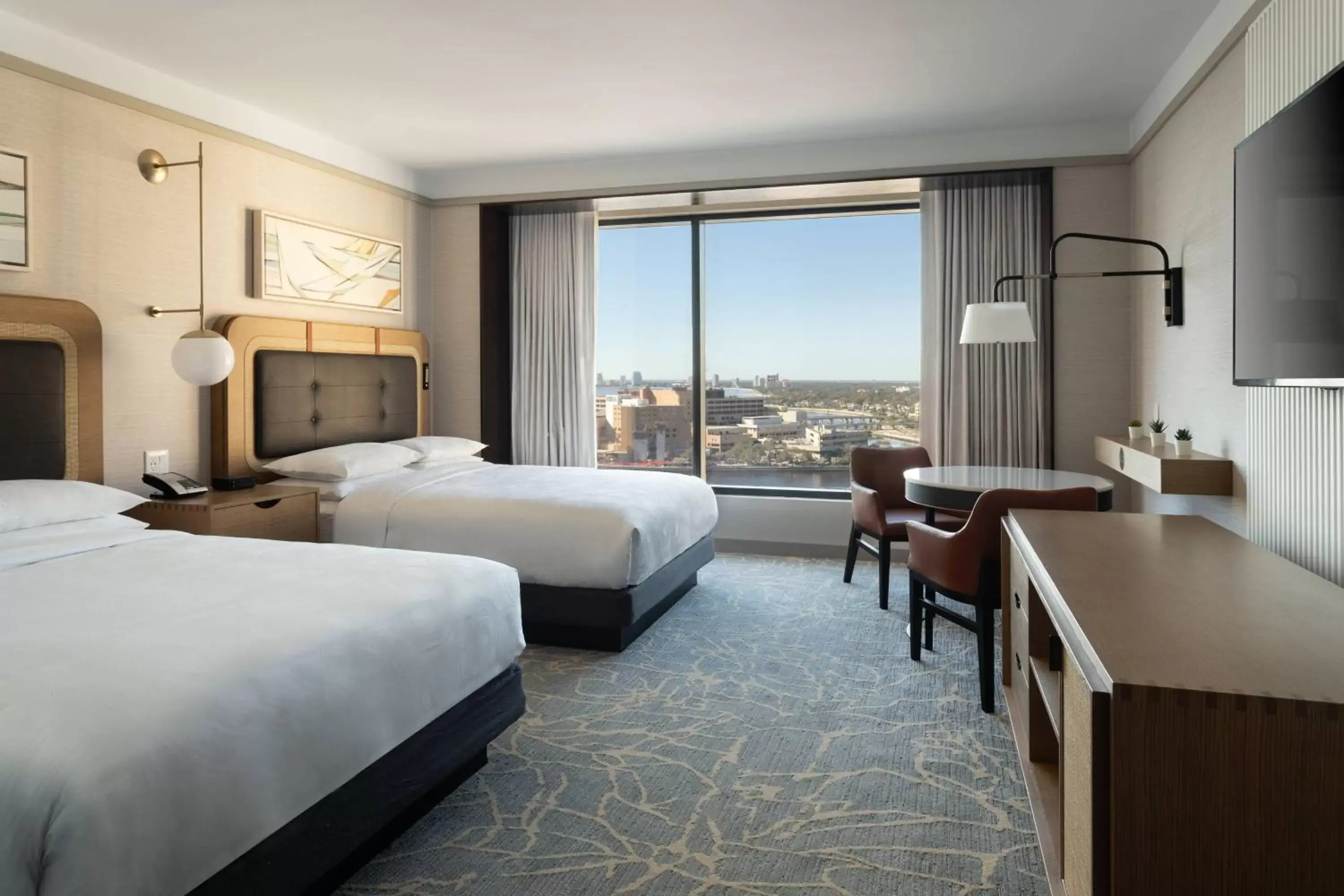 Queen Room with Two Queen Beds and Water View - Hearing Accessible/Executive Lounge Access in JW Marriott Tampa Water Street Queen Room with Two Queen Beds and Water View - Hearing Accessible/Executive Lounge Access in JW Marriott Tampa Water Street