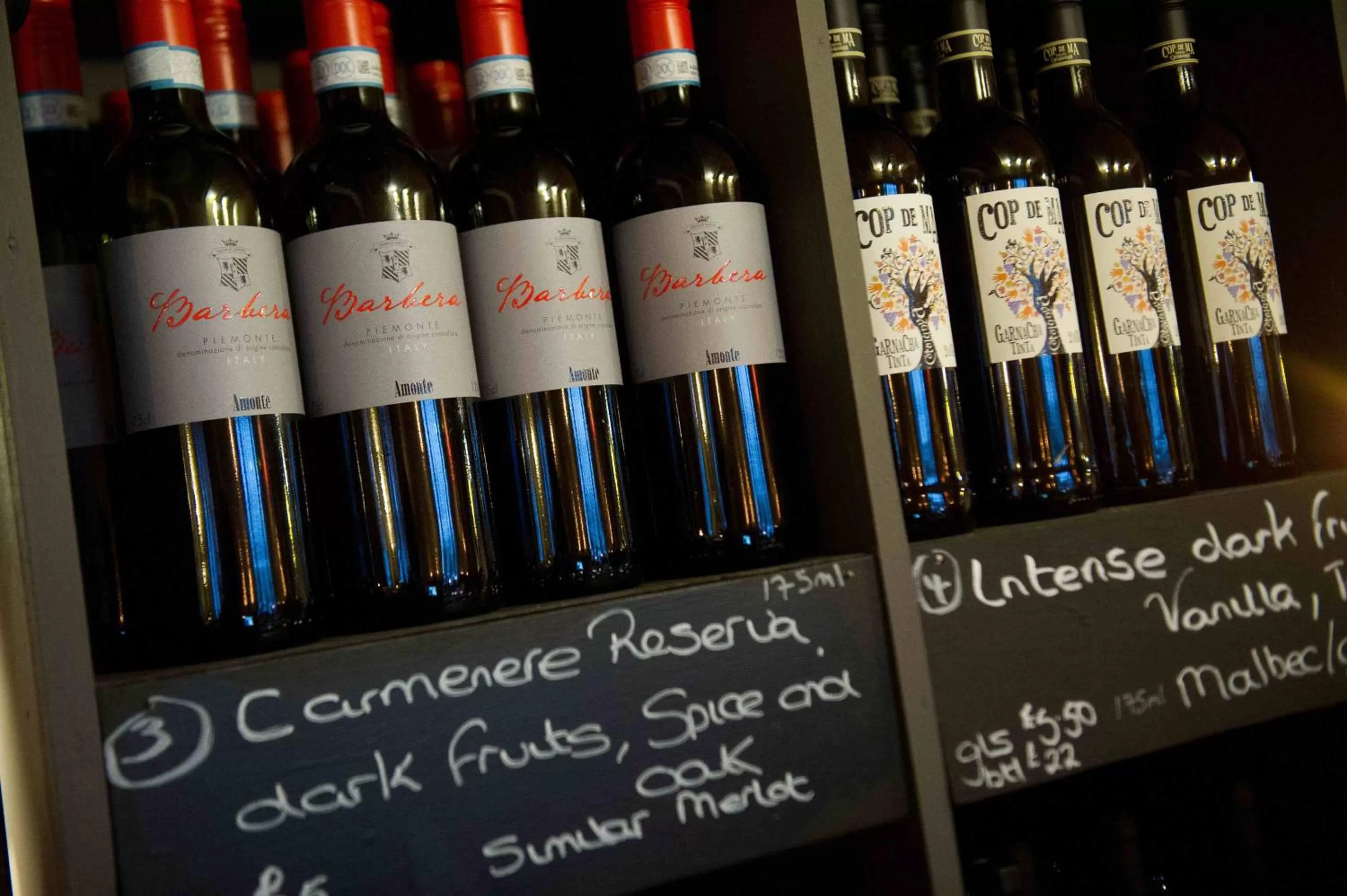 Alcoholic drinks in Chequers Inn