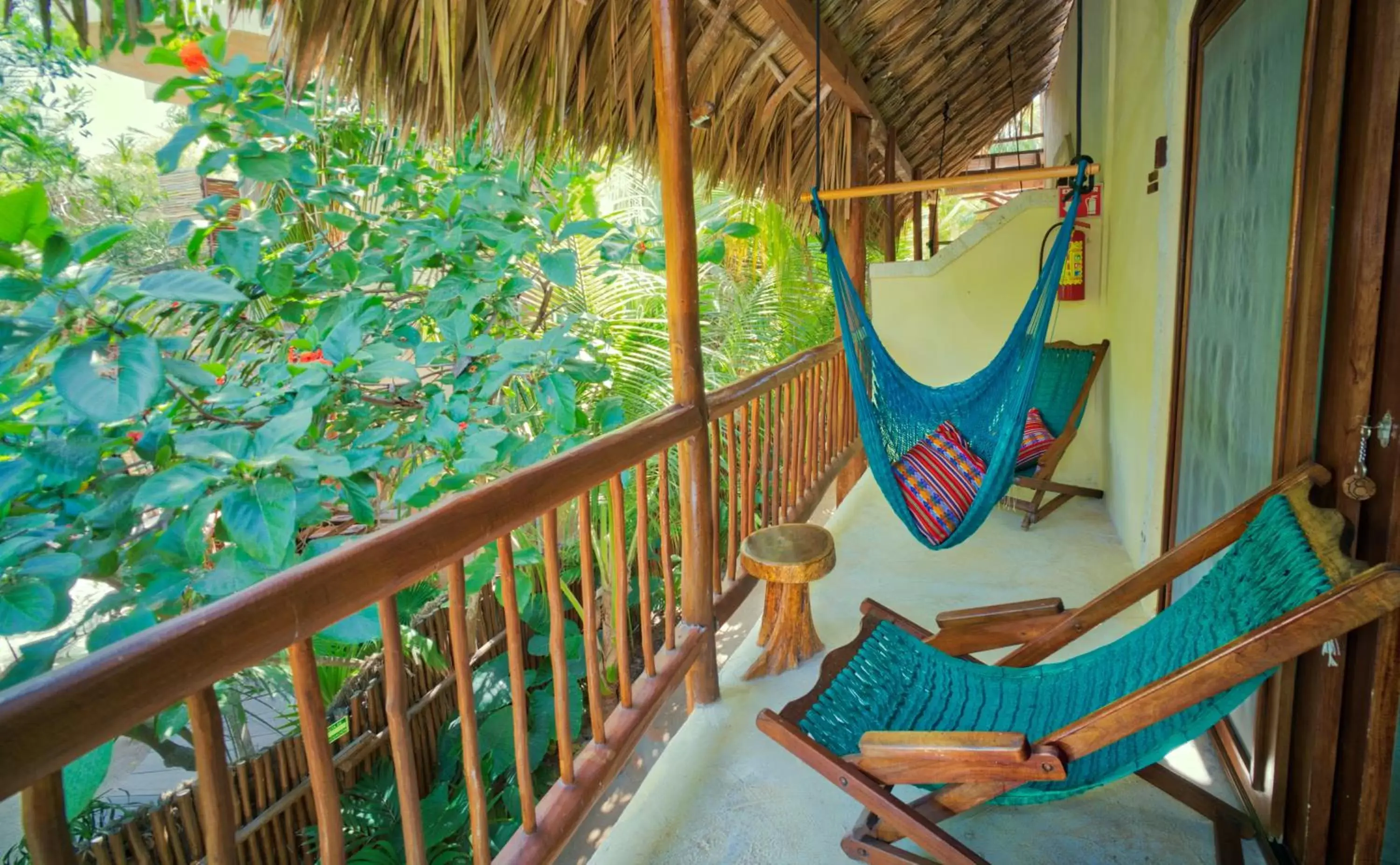 Balcony/Terrace in Playa Canek Beachfront Eco Hotel