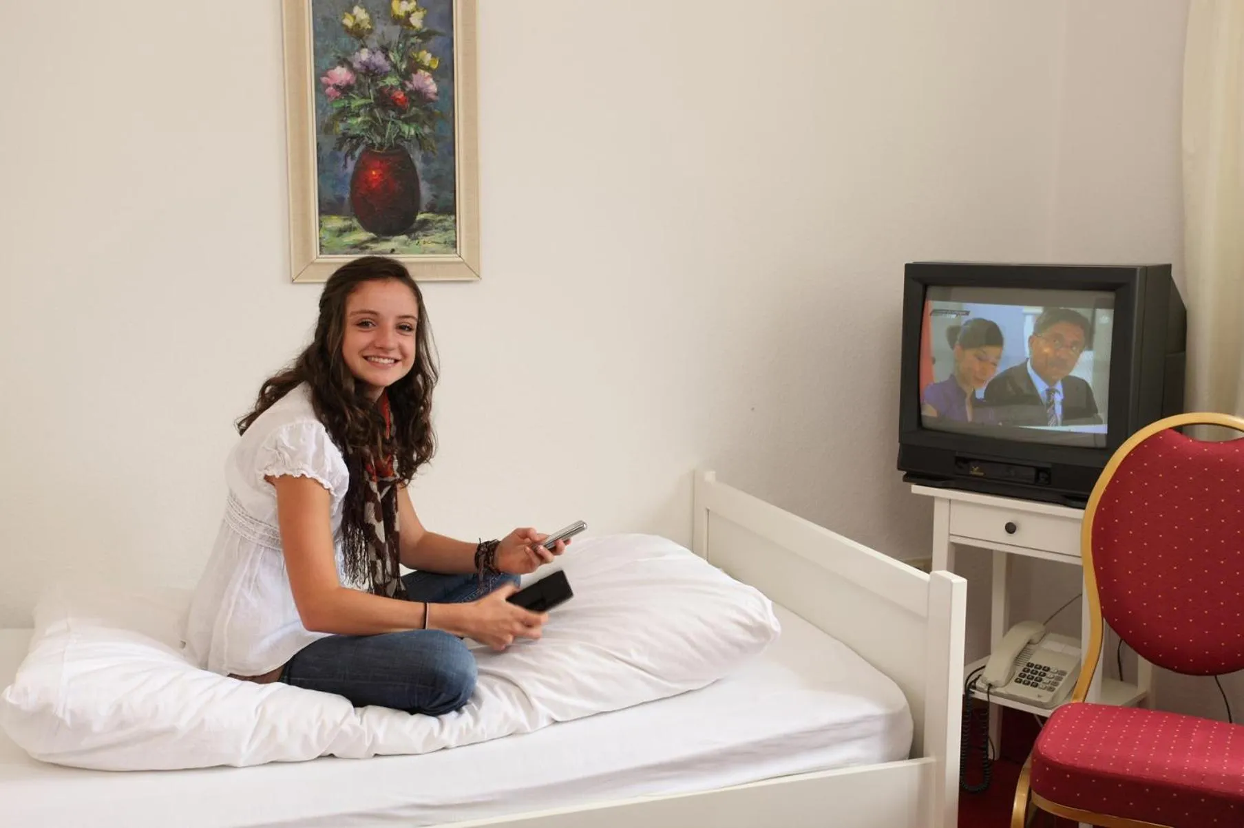 Bed in Hotel Zum Stemplinger Hansl