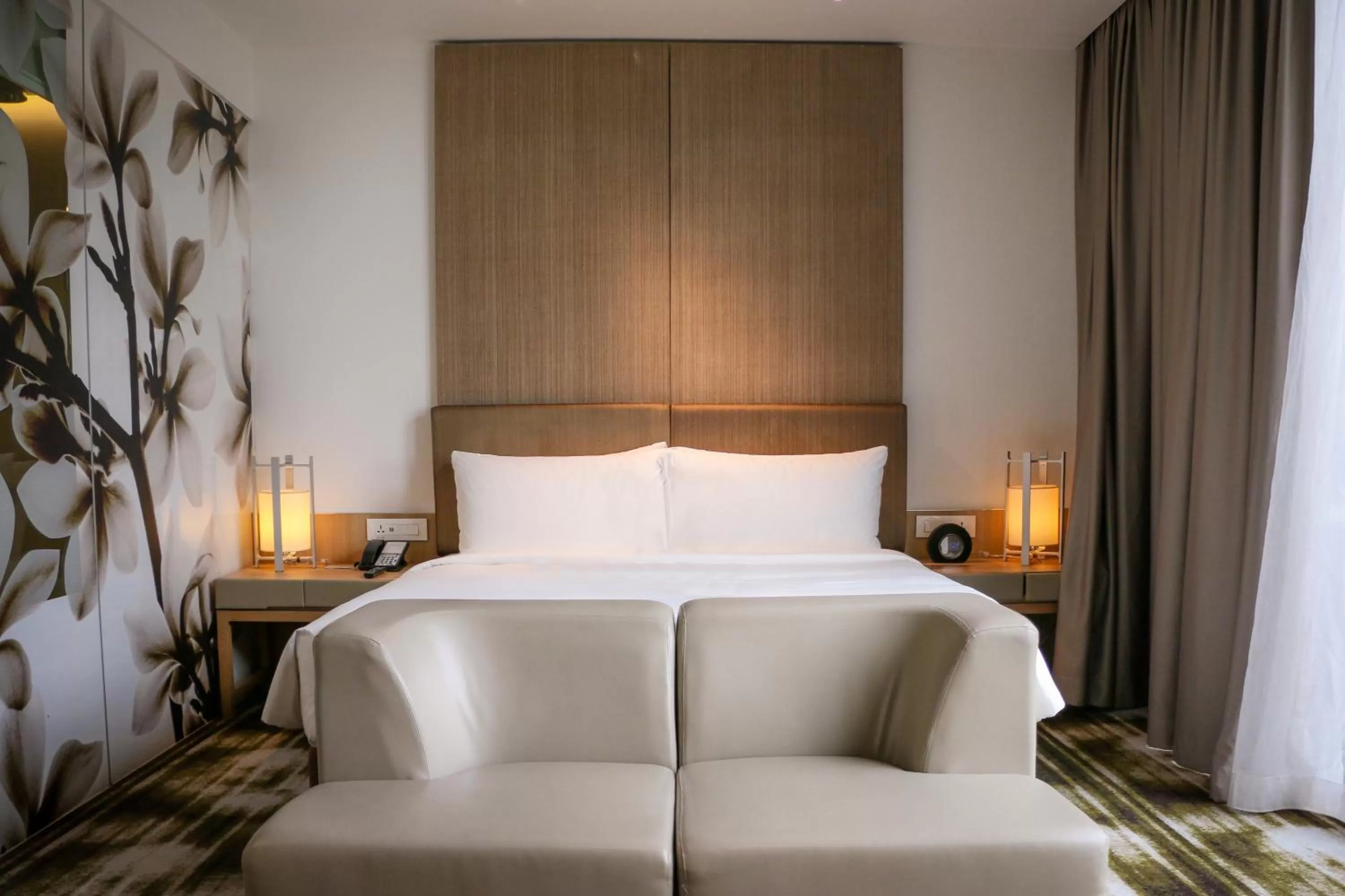 Bed in Crowne Plaza Changi Airport by IHG