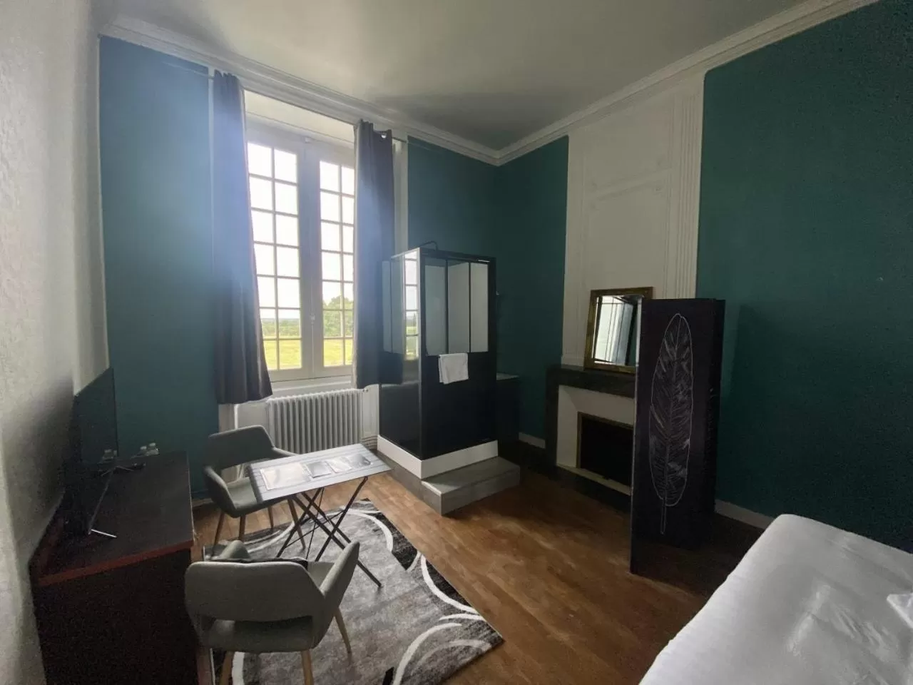 Photo of the whole room, Bed in Hôtel Particulier CHÂTEAU DES MARAIS Proximité et vue sur le Lac de Grand lieu