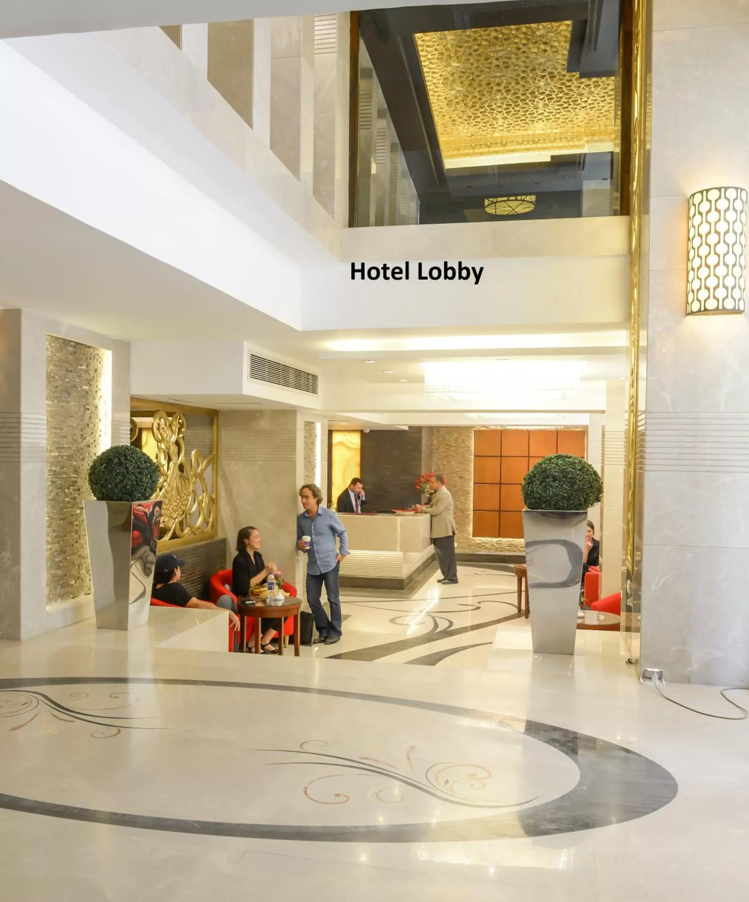 Lobby or reception, Lobby/Reception in Golden Tulip Hotel Flamenco Cairo