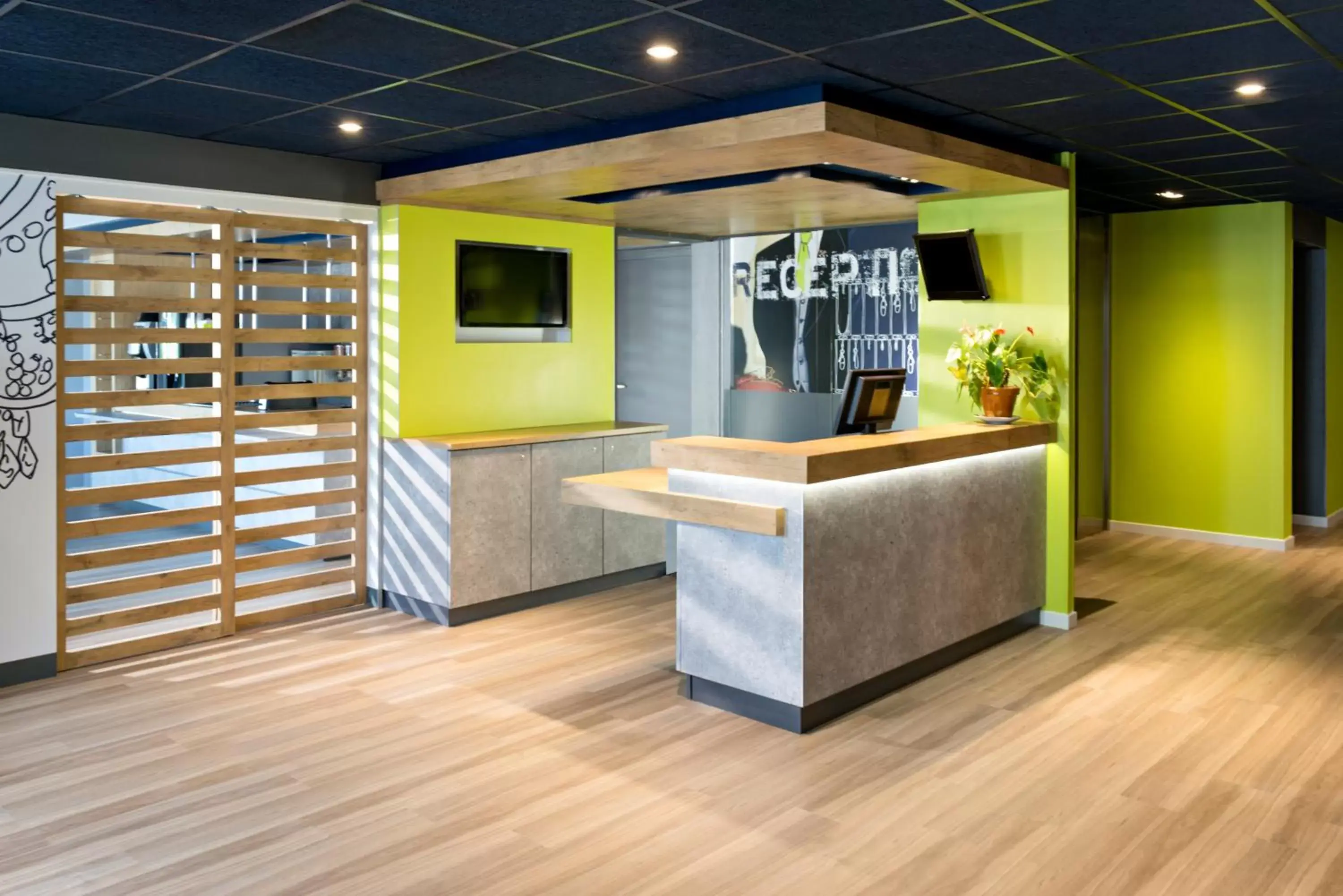 Lobby or reception in Hotel Ibis Budget Lyon Eurexpo -