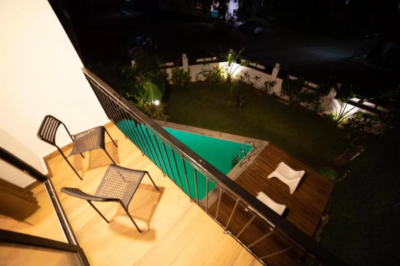 Balcony/Terrace, Pool View in HALF Hotel, Calangute