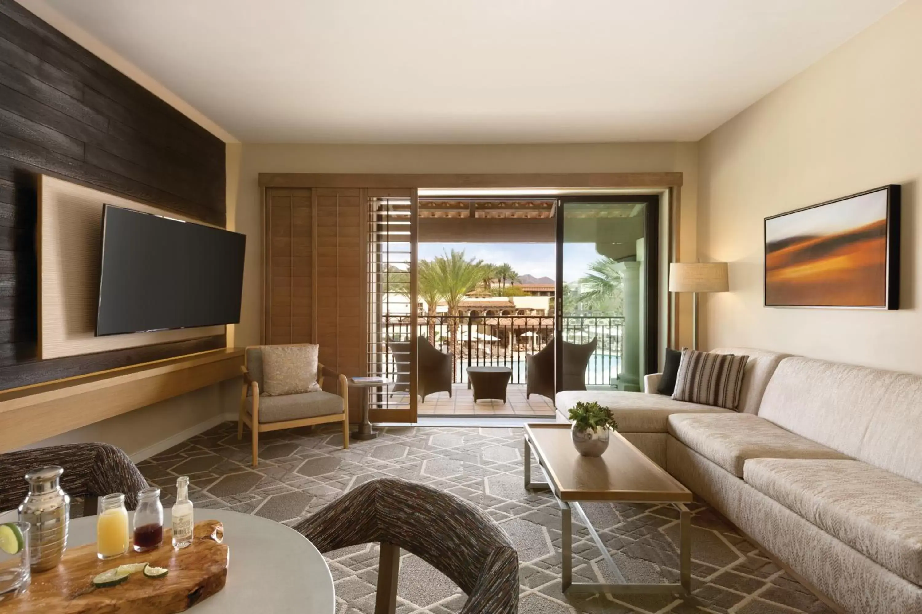 Communal lounge/ TV room, Seating Area in Fairmont Scottsdale Princess