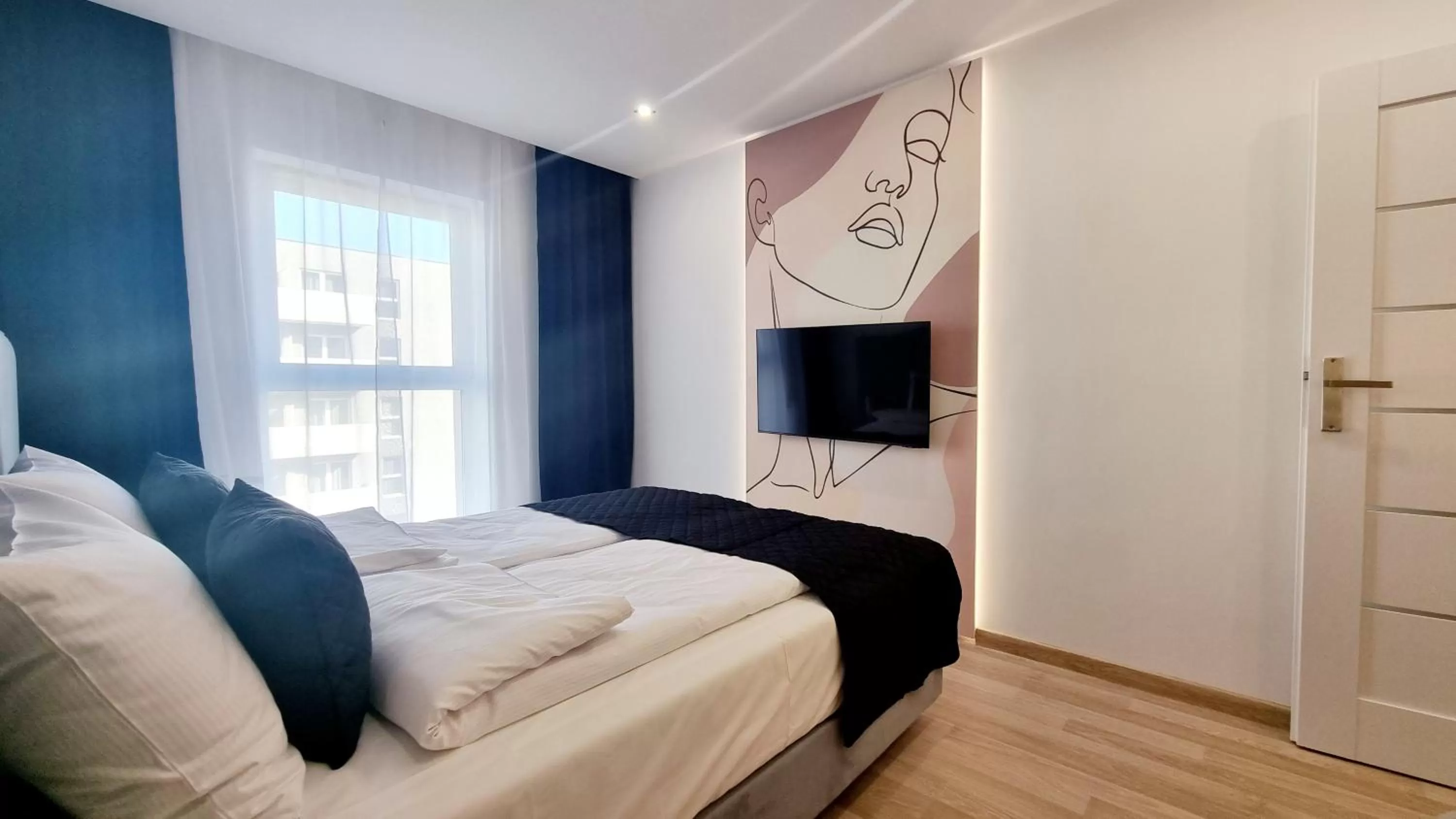 Bed in NOOK NOOK Apartments Bytkowska 103