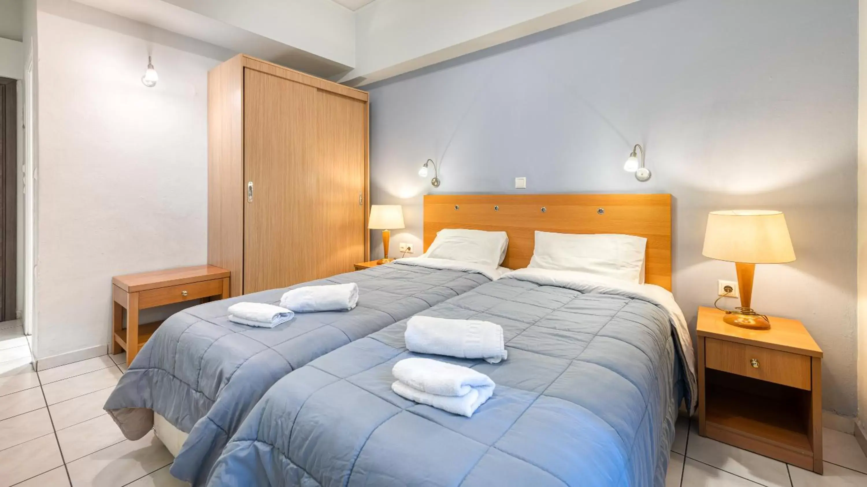 Bed in Diros Hotel