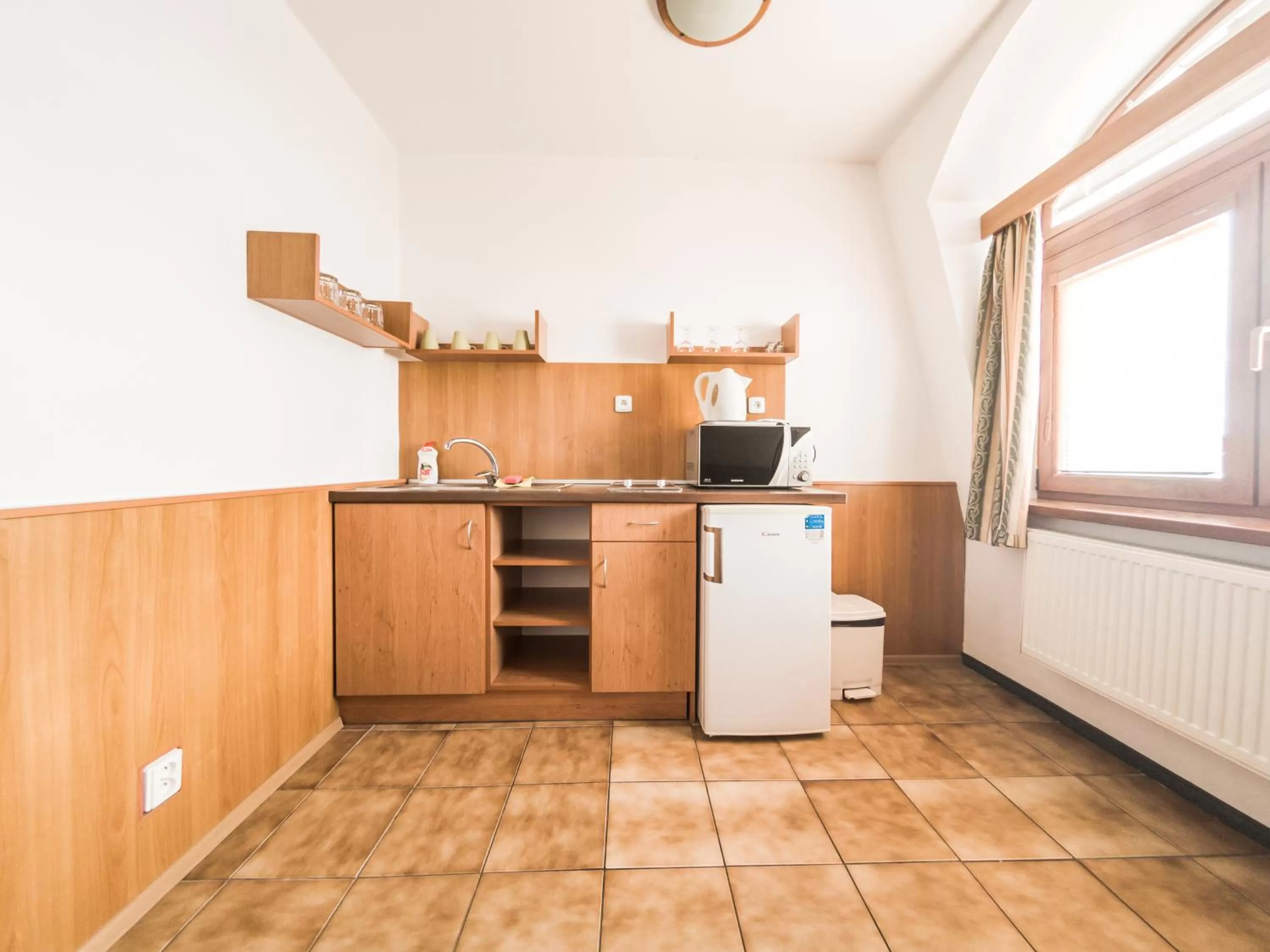 Kitchen or kitchenette in Penzion Atlas