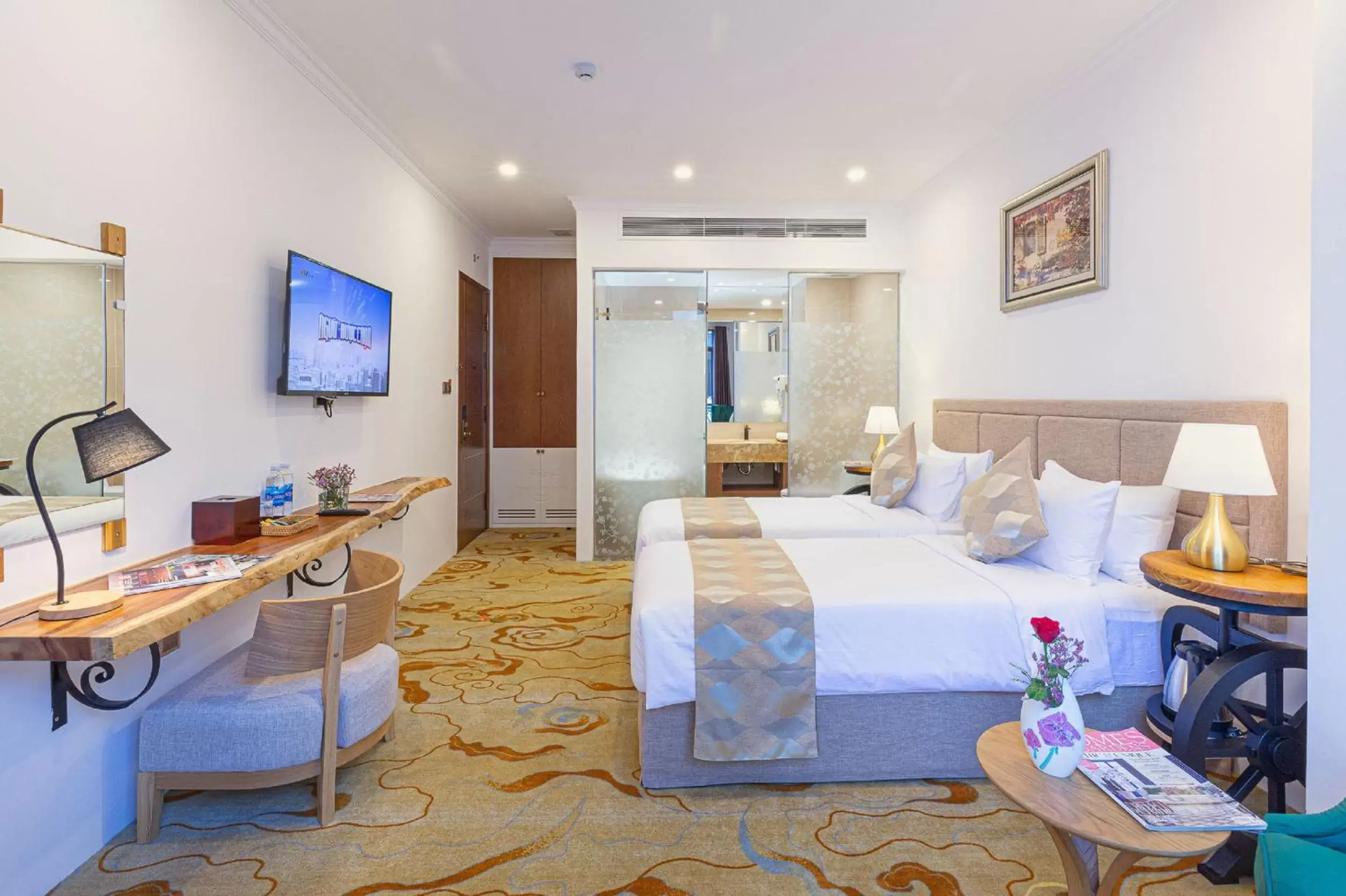 Bed in Nesta Hotel Saigon