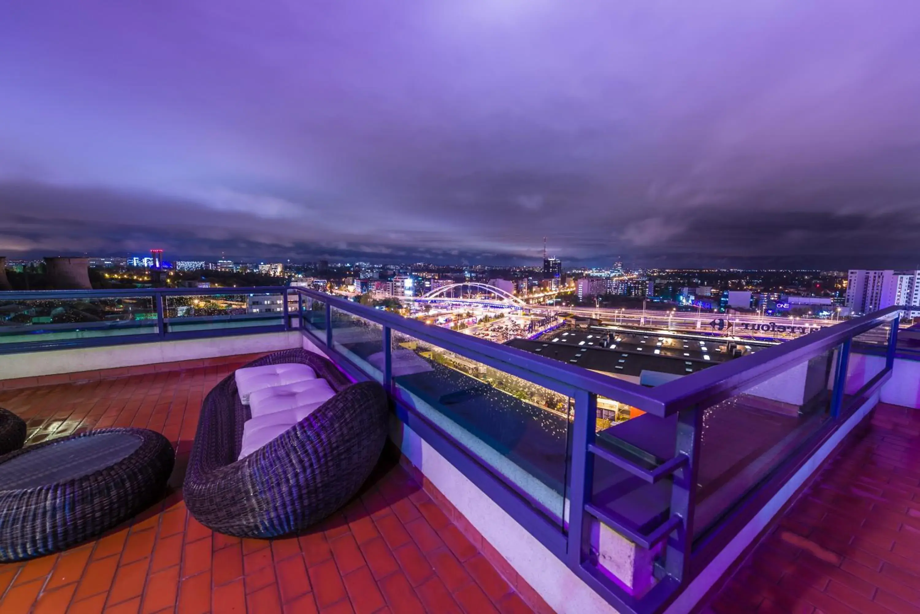 Night, Balcony/Terrace in Orhideea Residence & Spa