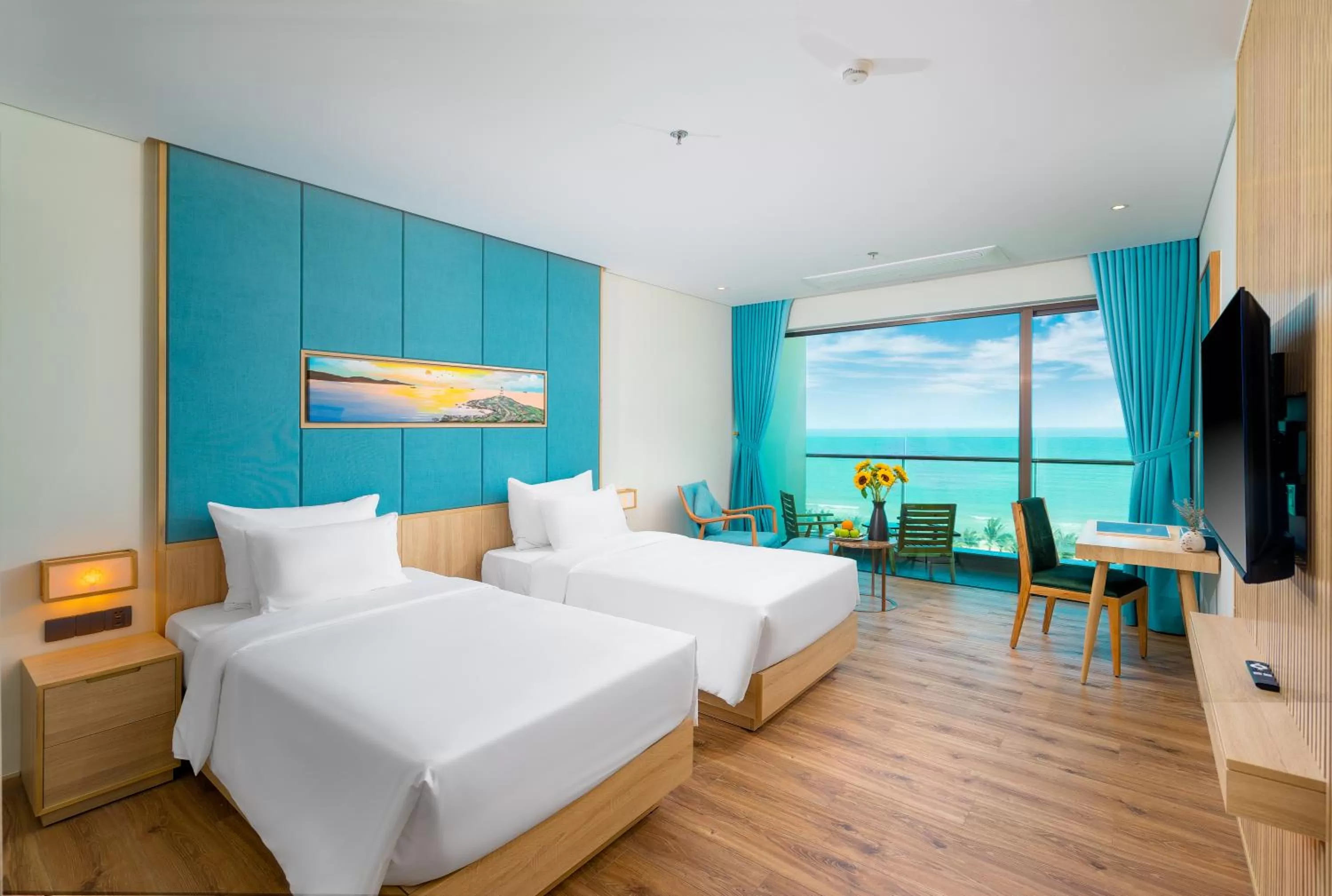 Bed in Sala Grand Tuy Hoa Hotel