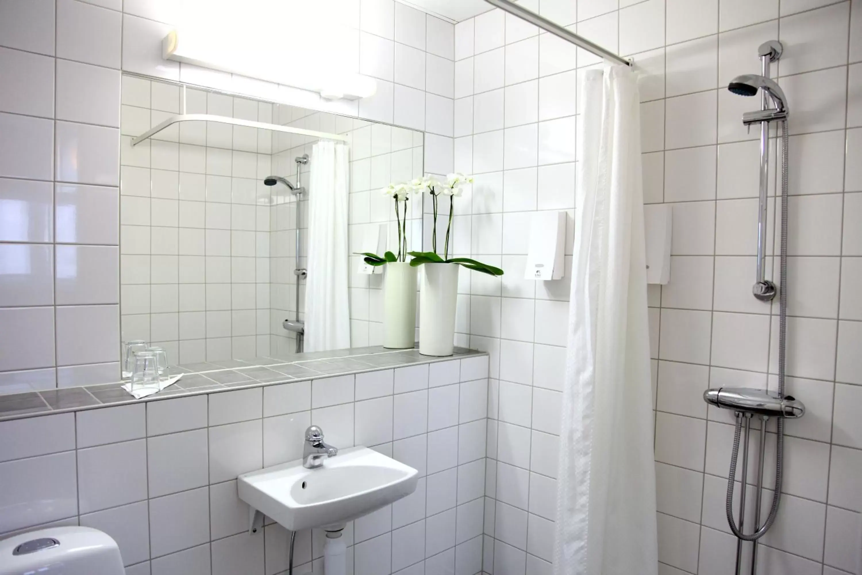 Shower, Bathroom in Hotell Aston