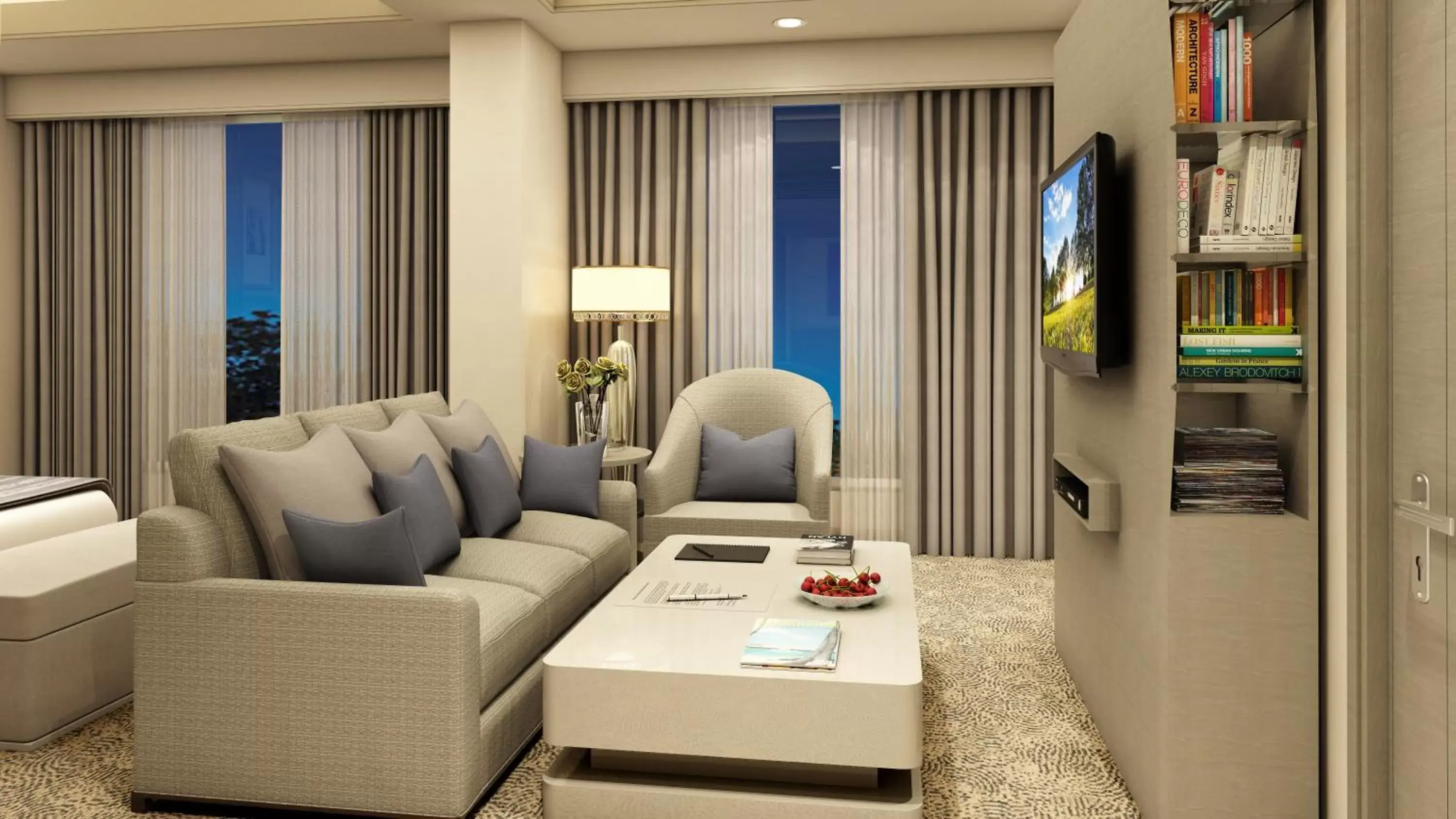 Living room, Seating Area in Efcee Sarovar Premiere Bhavnagar