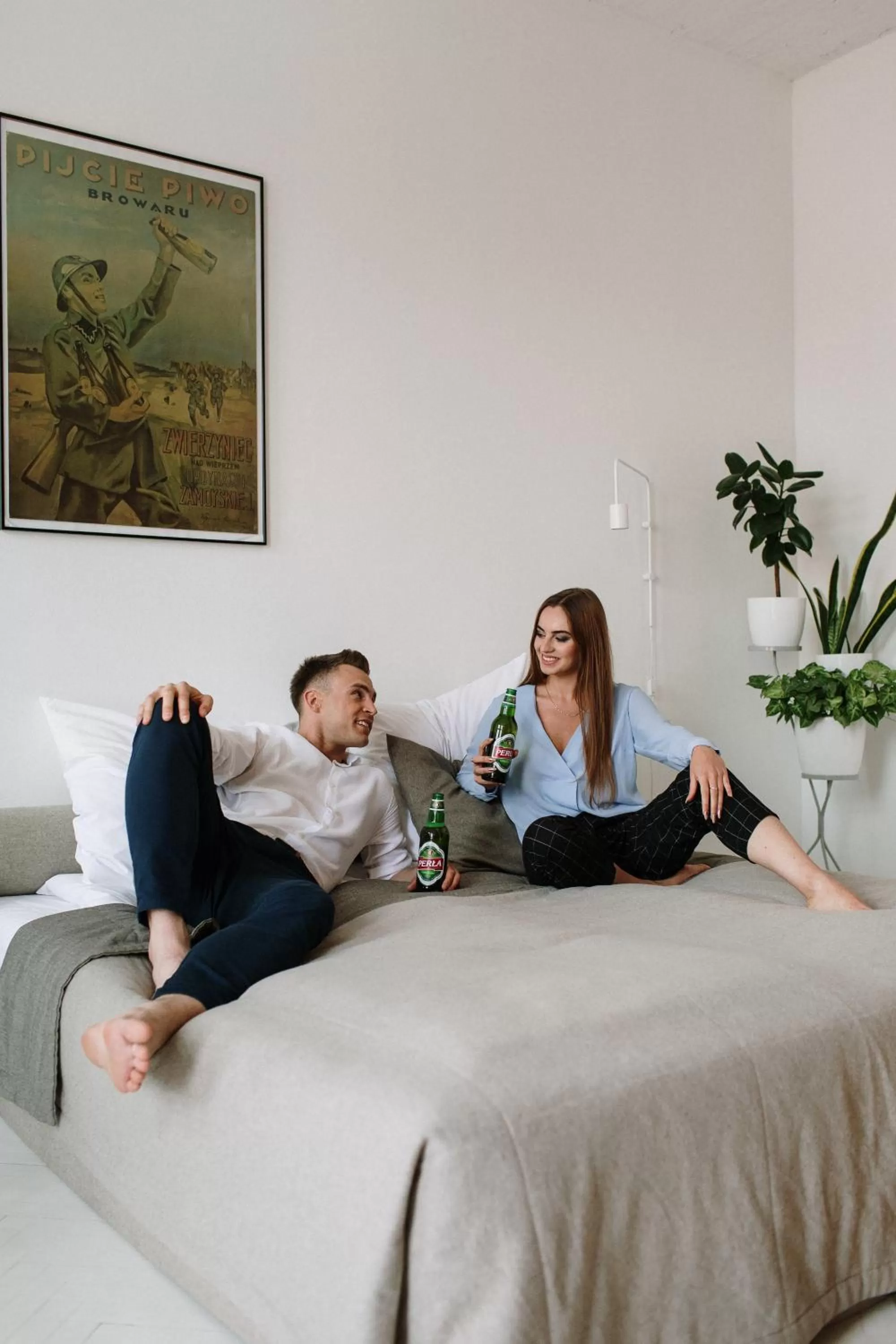 Bed in Apartamenty Browar Perła - Perła Brewery Apartments