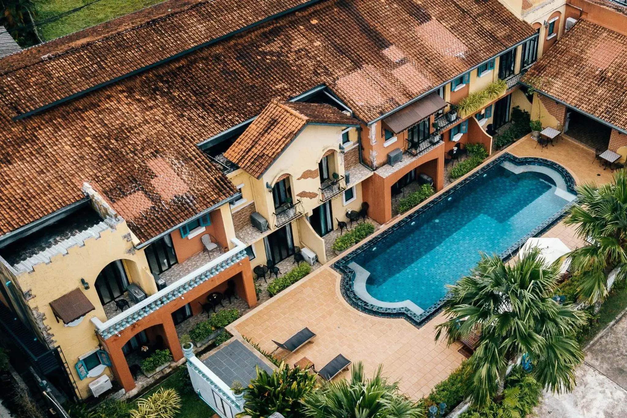 Bird's eye view, Pool View in Hotel Toscana Trat