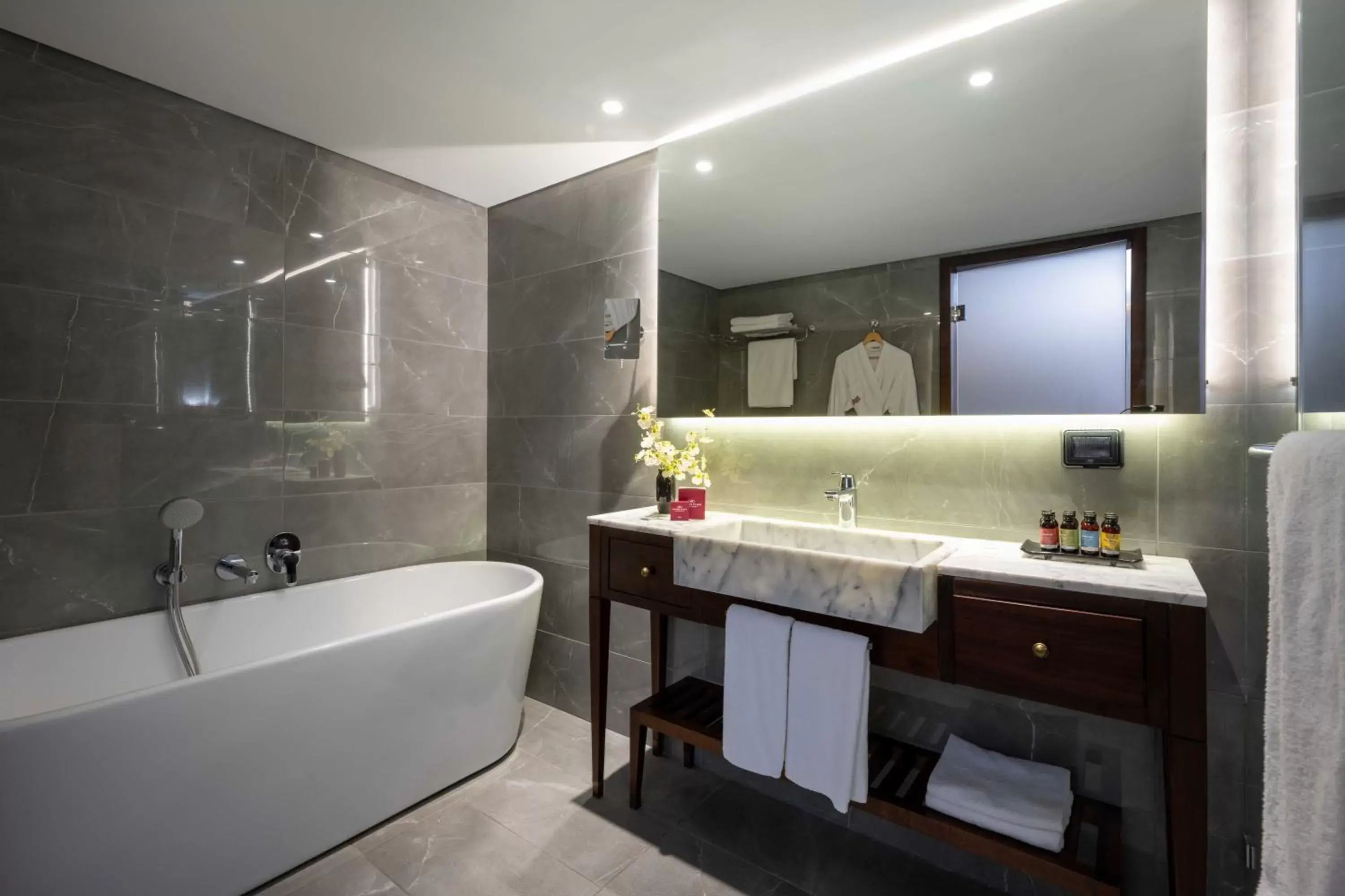 Bathroom in Crowne Plaza Tel Aviv Beach, an IHG Hotel