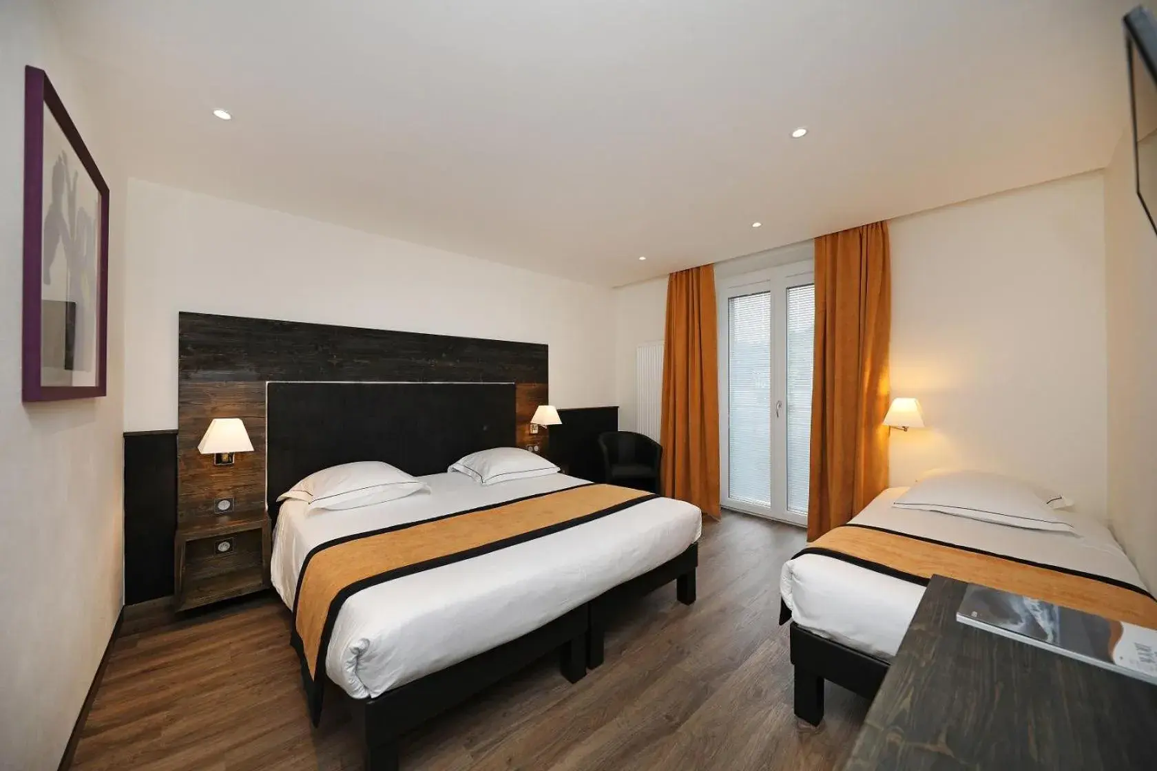 Bed in Hotel de la Jamagne & Spa